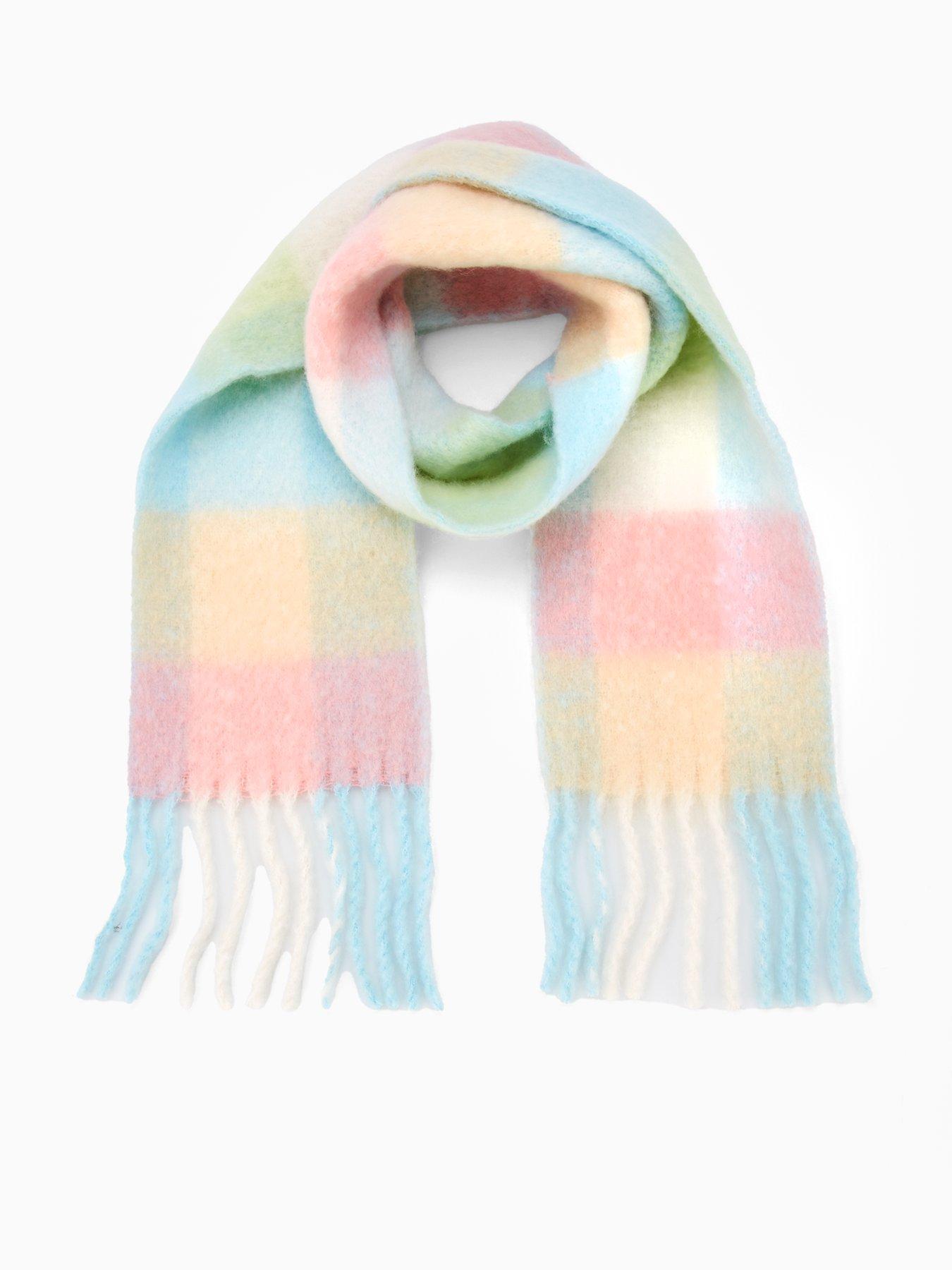 The Very Collection Girls Check Brushed Scarf