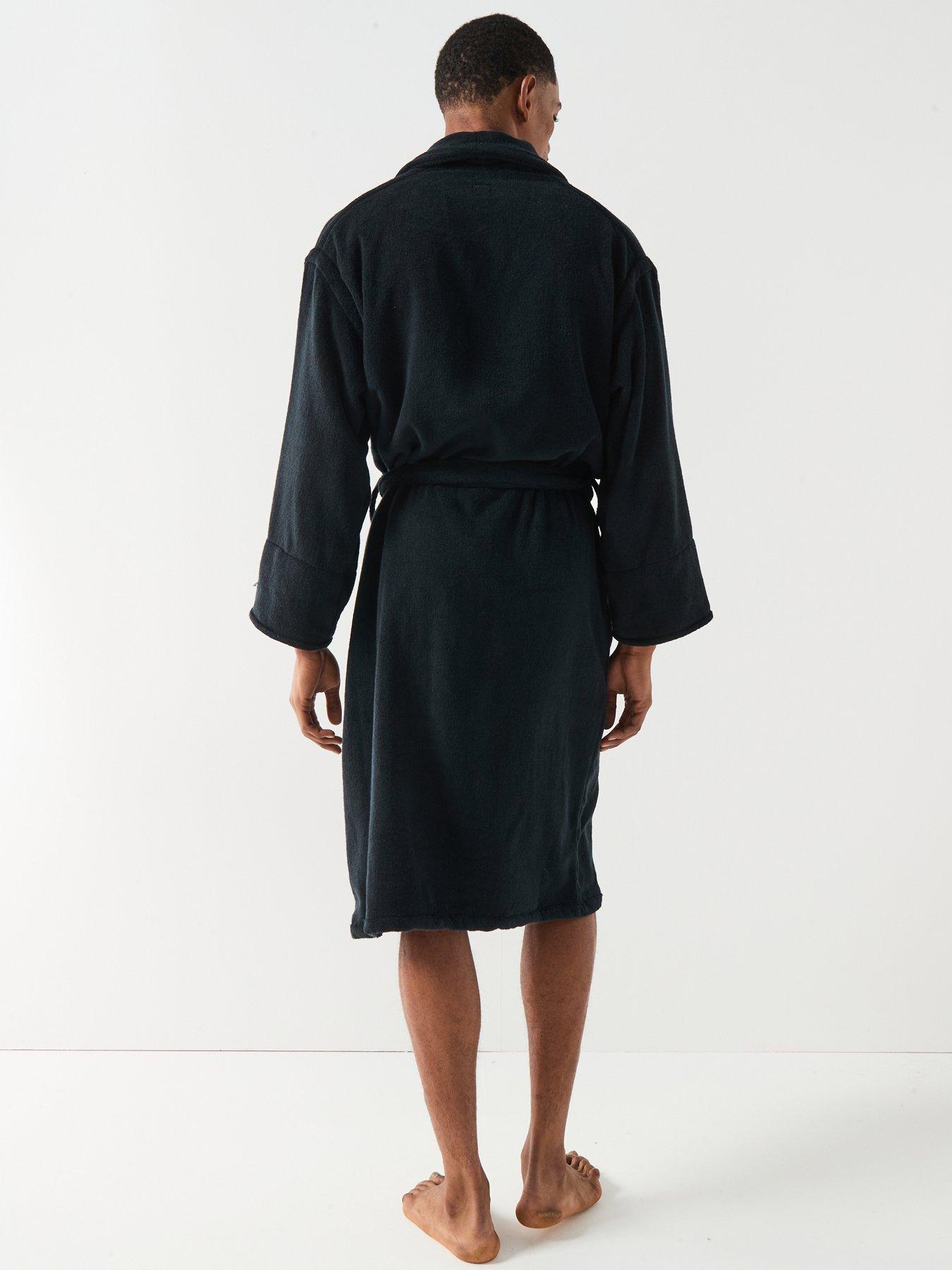 Image 2 of 6 of PS PAUL SMITH Zebra Dressing Gown Robe - Black