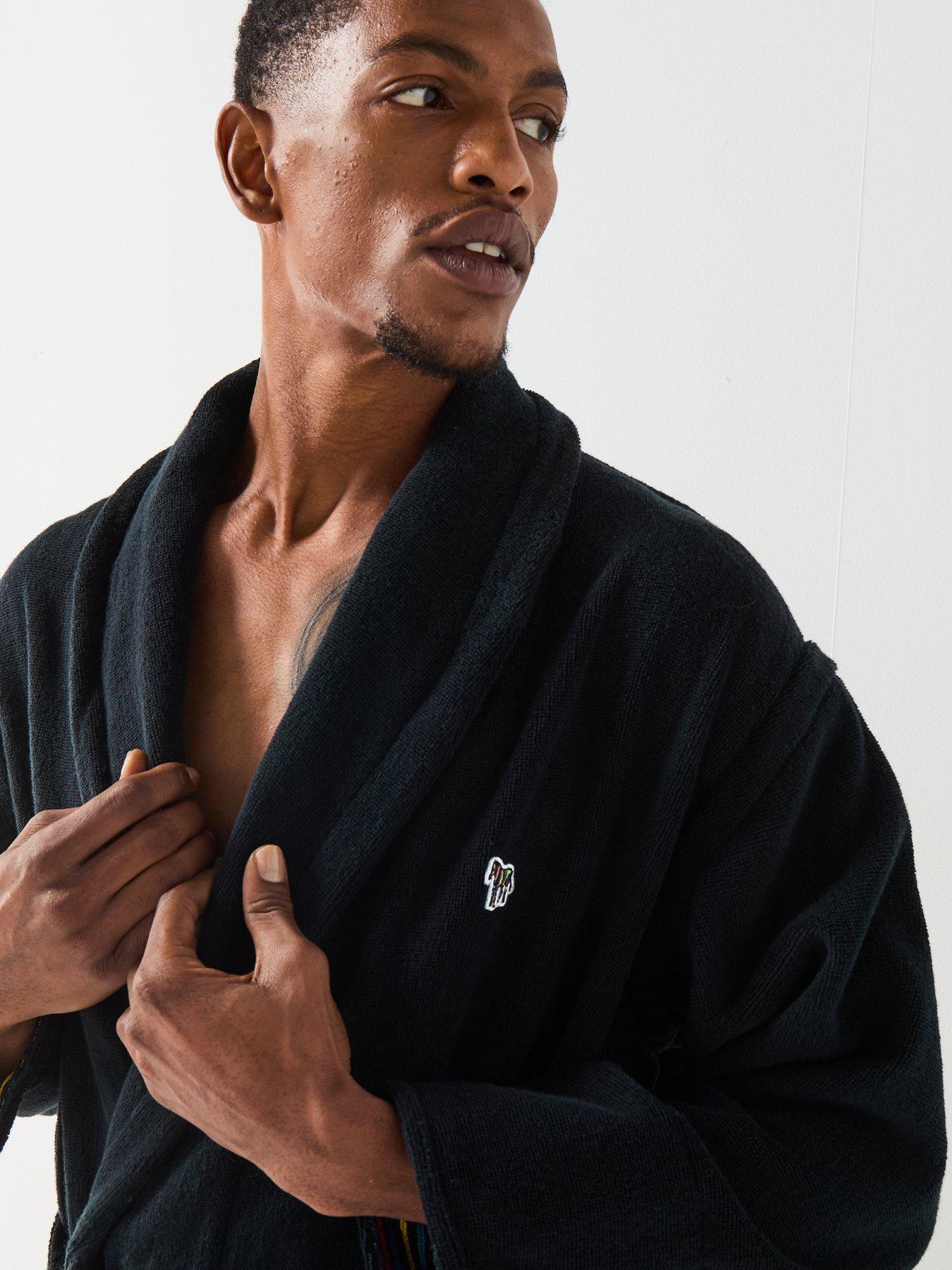 Image 5 of 6 of PS PAUL SMITH Zebra Dressing Gown Robe - Black