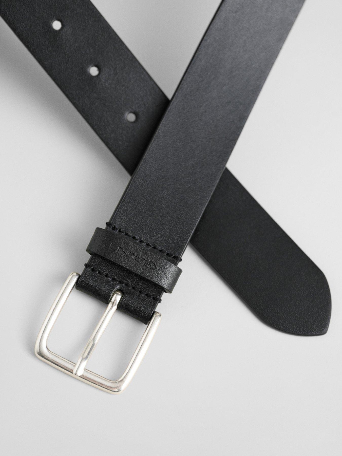  image of gant-leather-belt-black