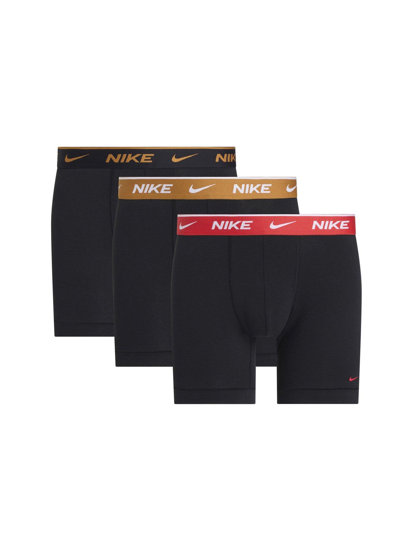 Nike Nike Everyday Cotton Stretch 3 Pack Boxer Briefs - Black