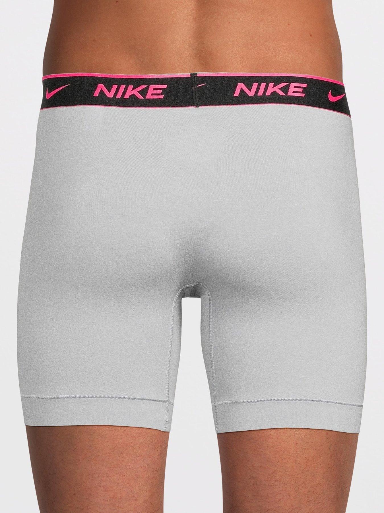 Image 3 of 3 of Nike Everyday Cotton Stretch 3 Pack Boxer Briefs - Grey