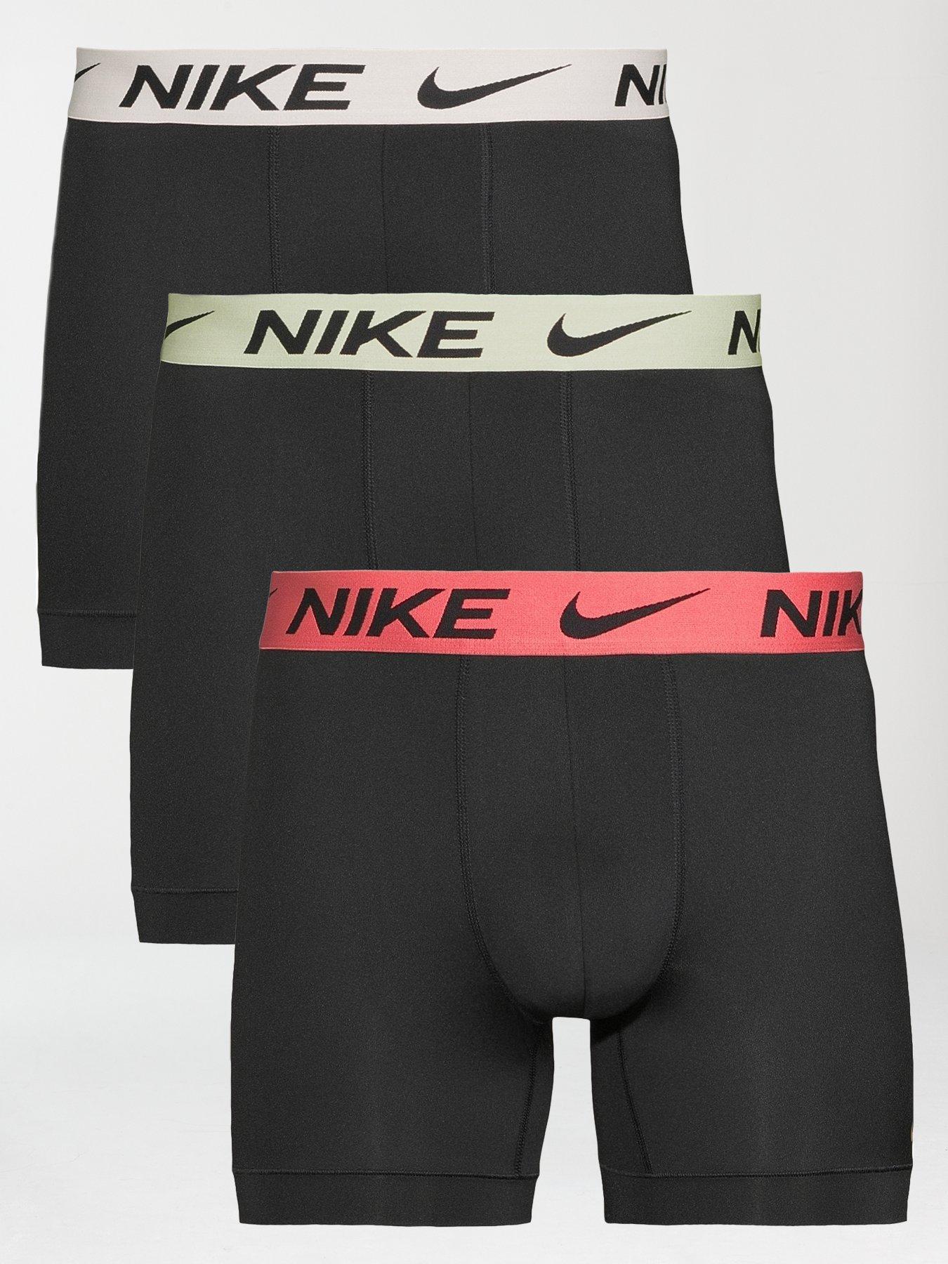 undefined Nike Essential Micro 3 Pack Boxer Briefs - Black