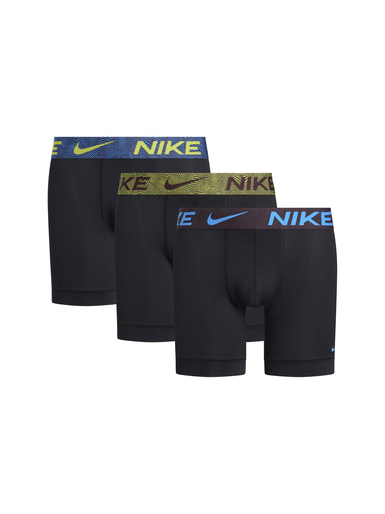 Nike Essential Micro 3 Pack Boxer Briefs - Black