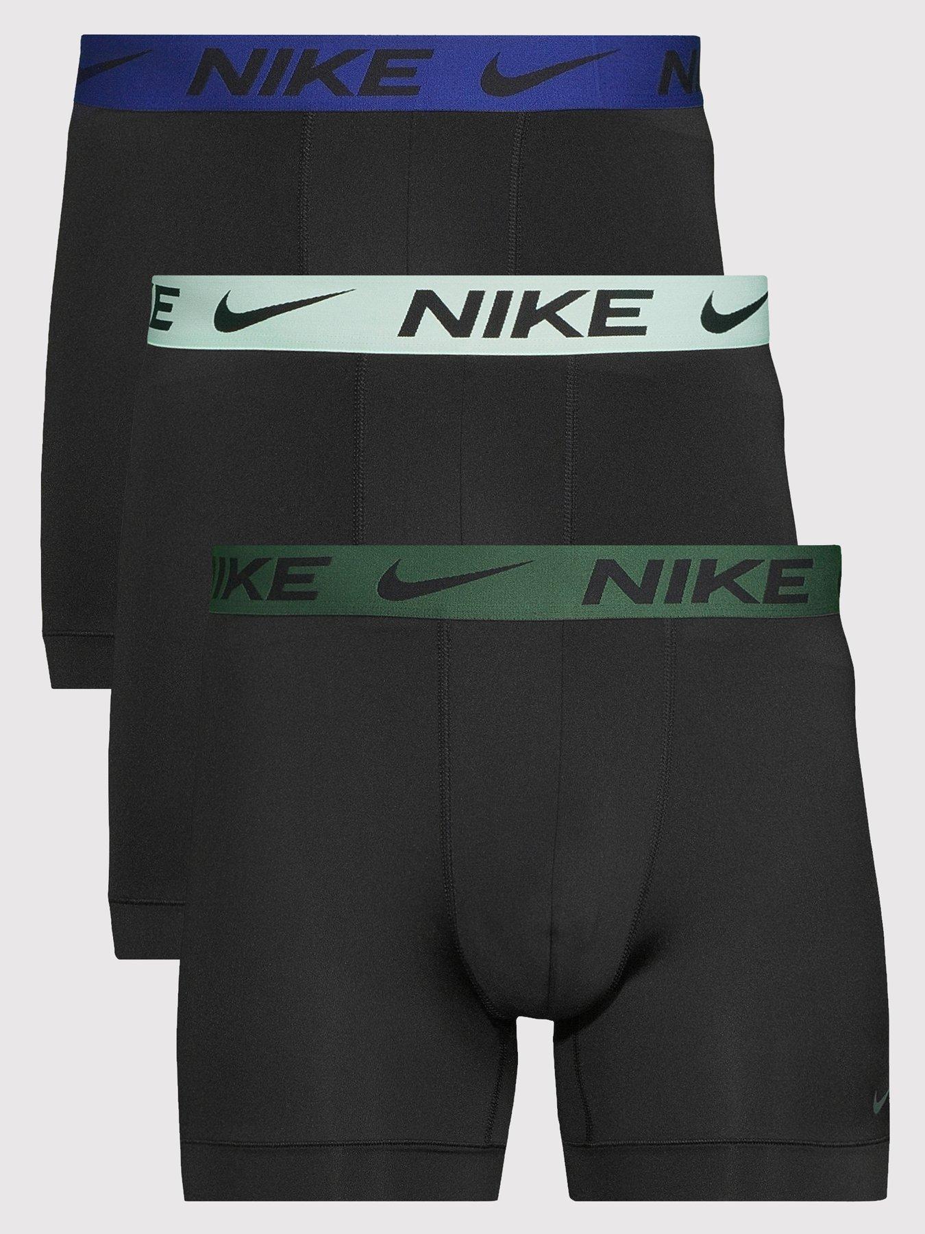 Nike Essential Micro 3 Pack Boxer Briefs - Black