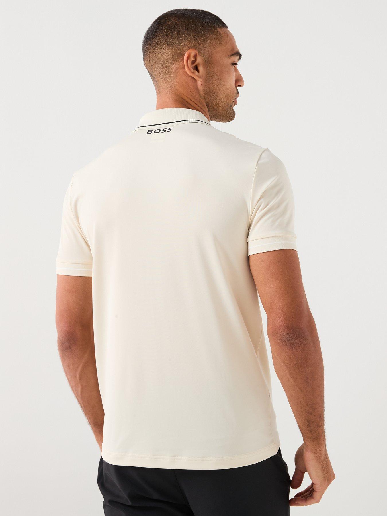 Image 2 of 6 of BOSS Mens Golf Paul Pro Polo Shirt - White