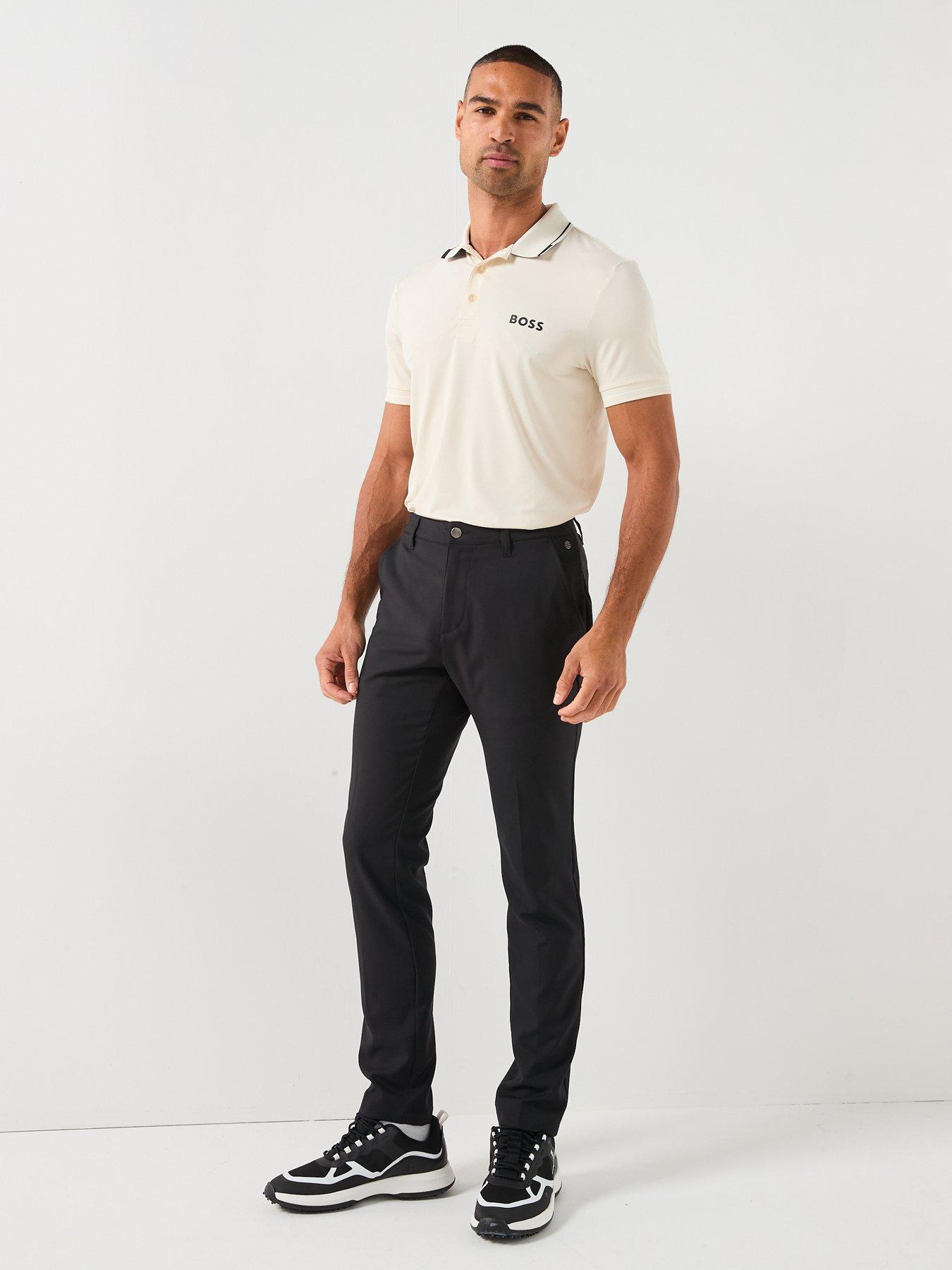 Image 3 of 6 of BOSS Mens Golf Paul Pro Polo Shirt - White