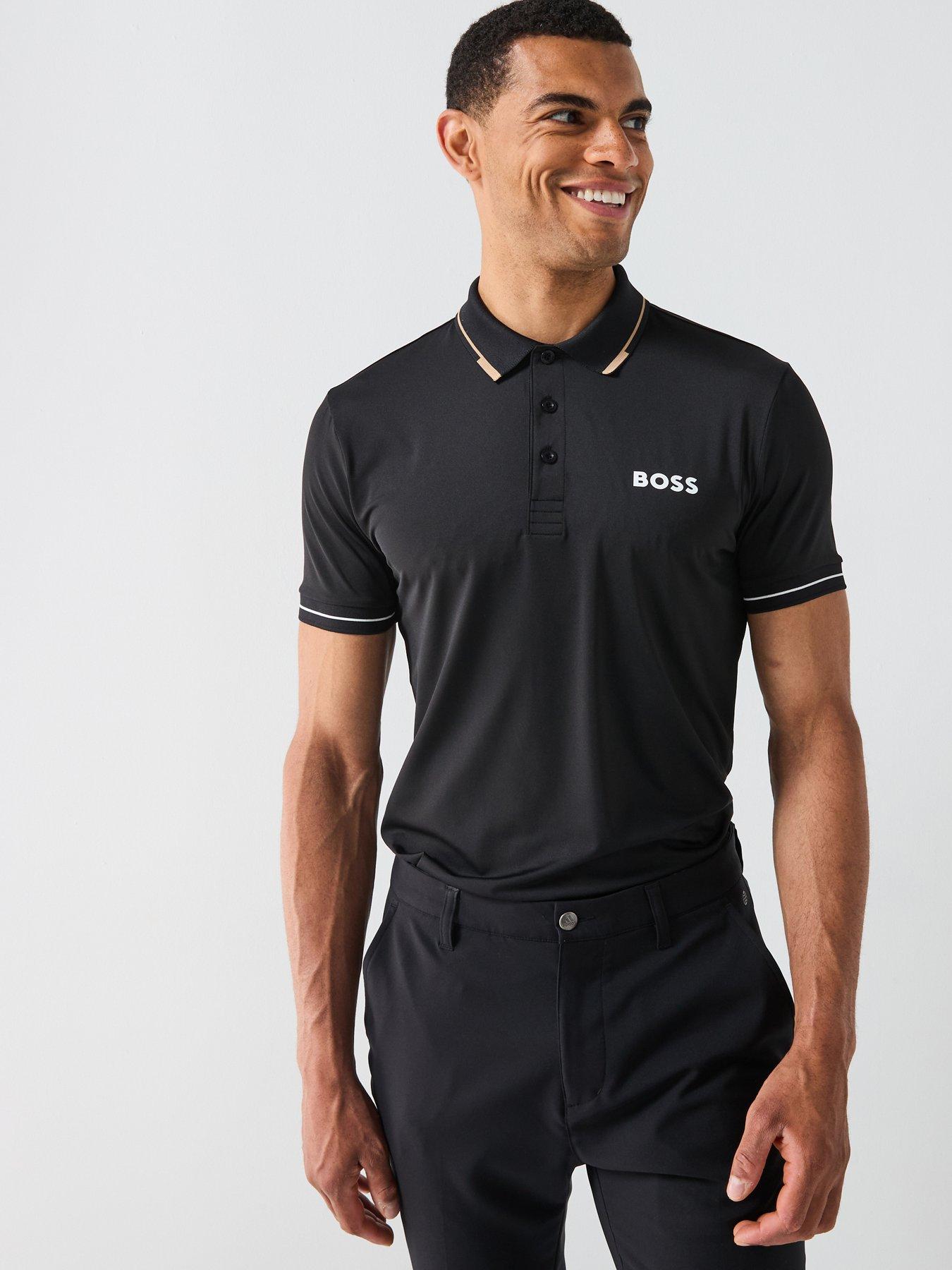 BOSS Mens Golf Paul Pro Polo Shirt - Black