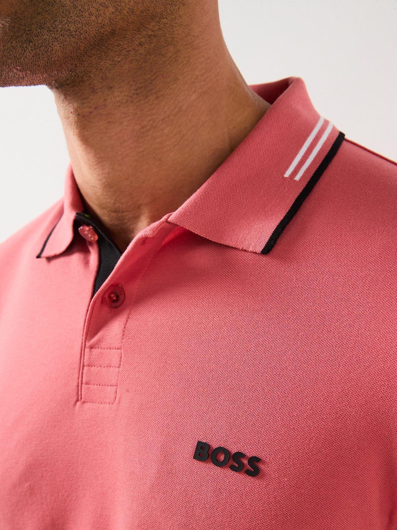 Image 4 of 6 of BOSS Mens Golf Paul Polo -pink