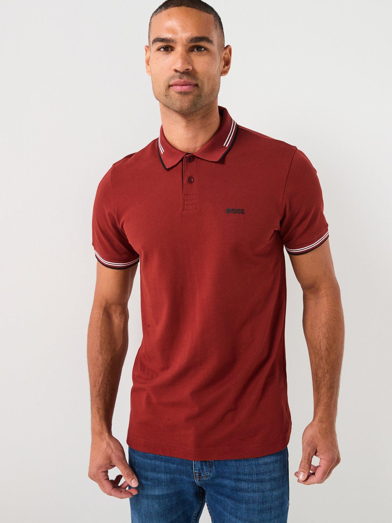 BOSS Mens Golf Paul Polo Shirt - Dark Pink