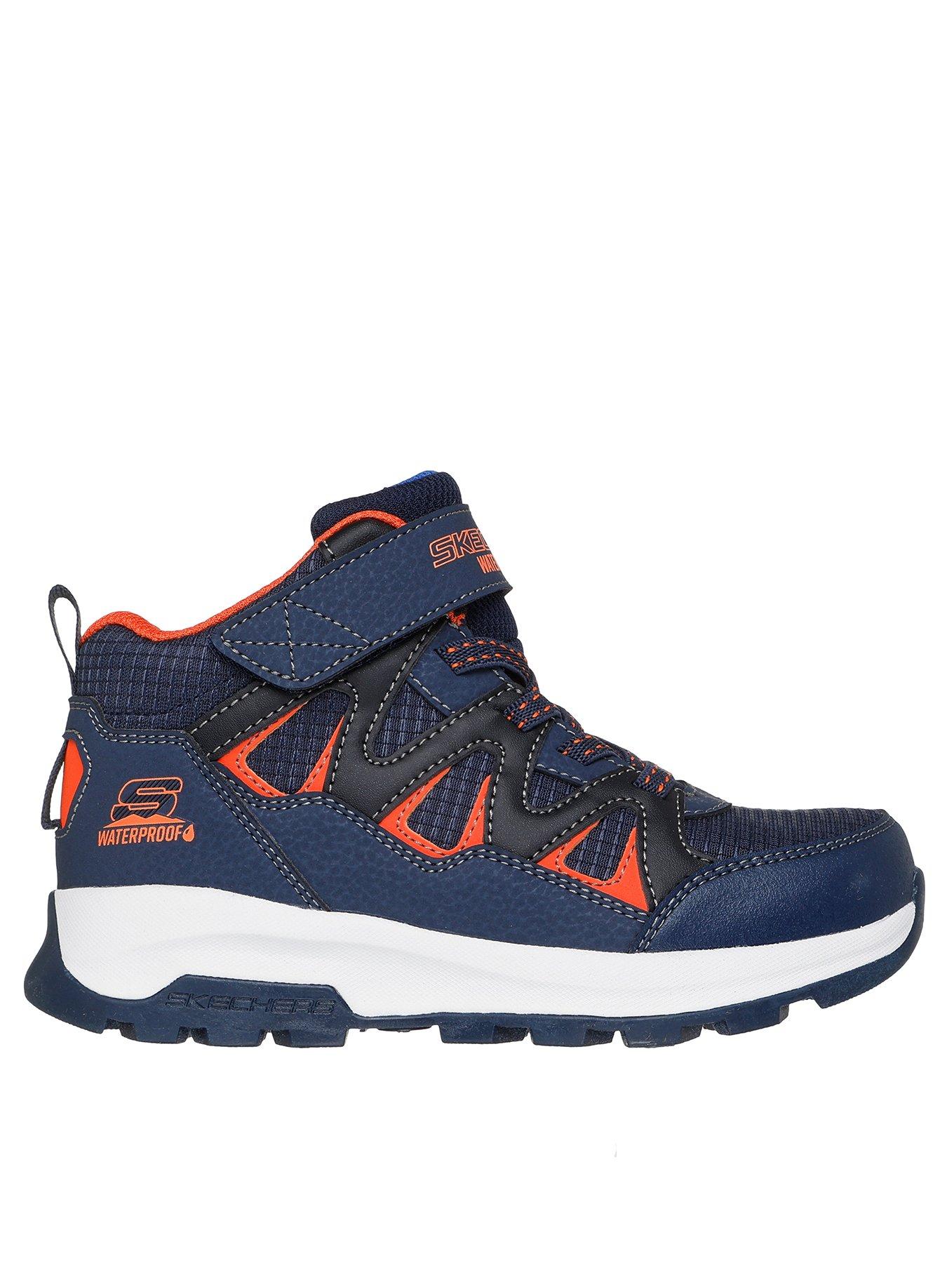 front image of skechers-mid-top-waterproof-gore-amp-strap-sneaker