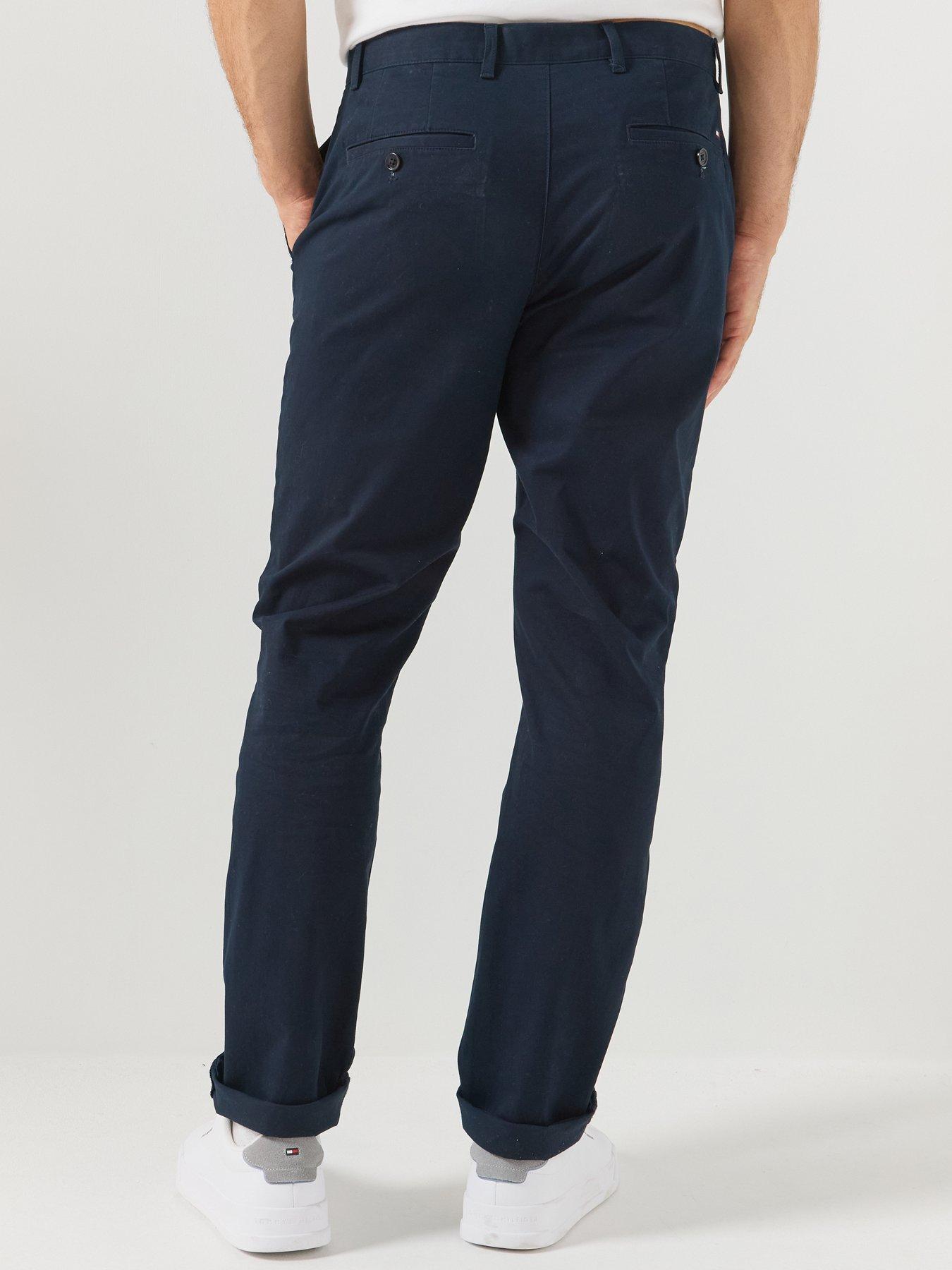 Image 2 of 6 of Tommy Hilfiger Core Denton Essential Twill Slim Straight Fit Trousers - Navy