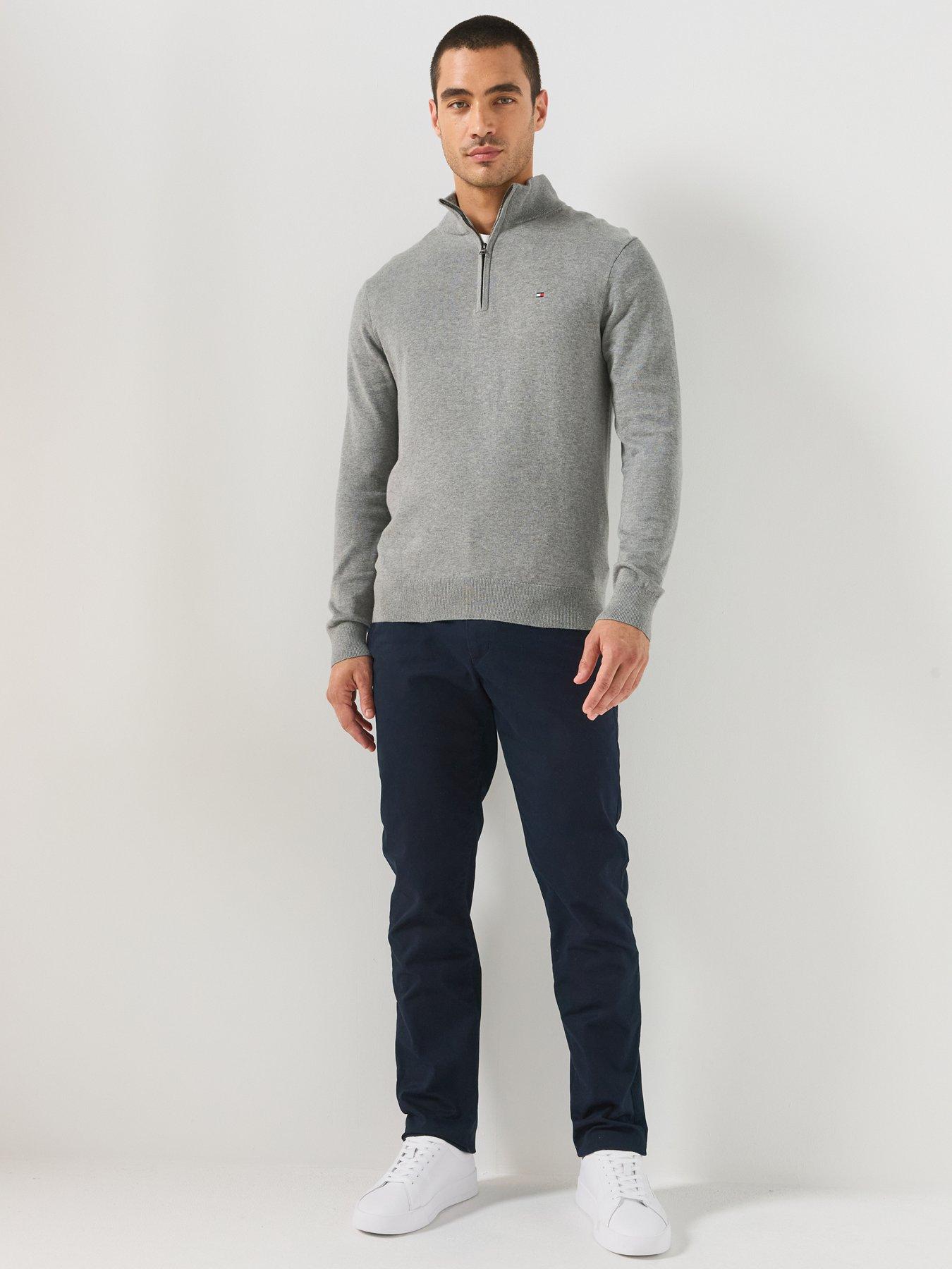 Image 3 of 6 of Tommy Hilfiger Core Denton Essential Twill Slim Straight Fit Trousers - Navy