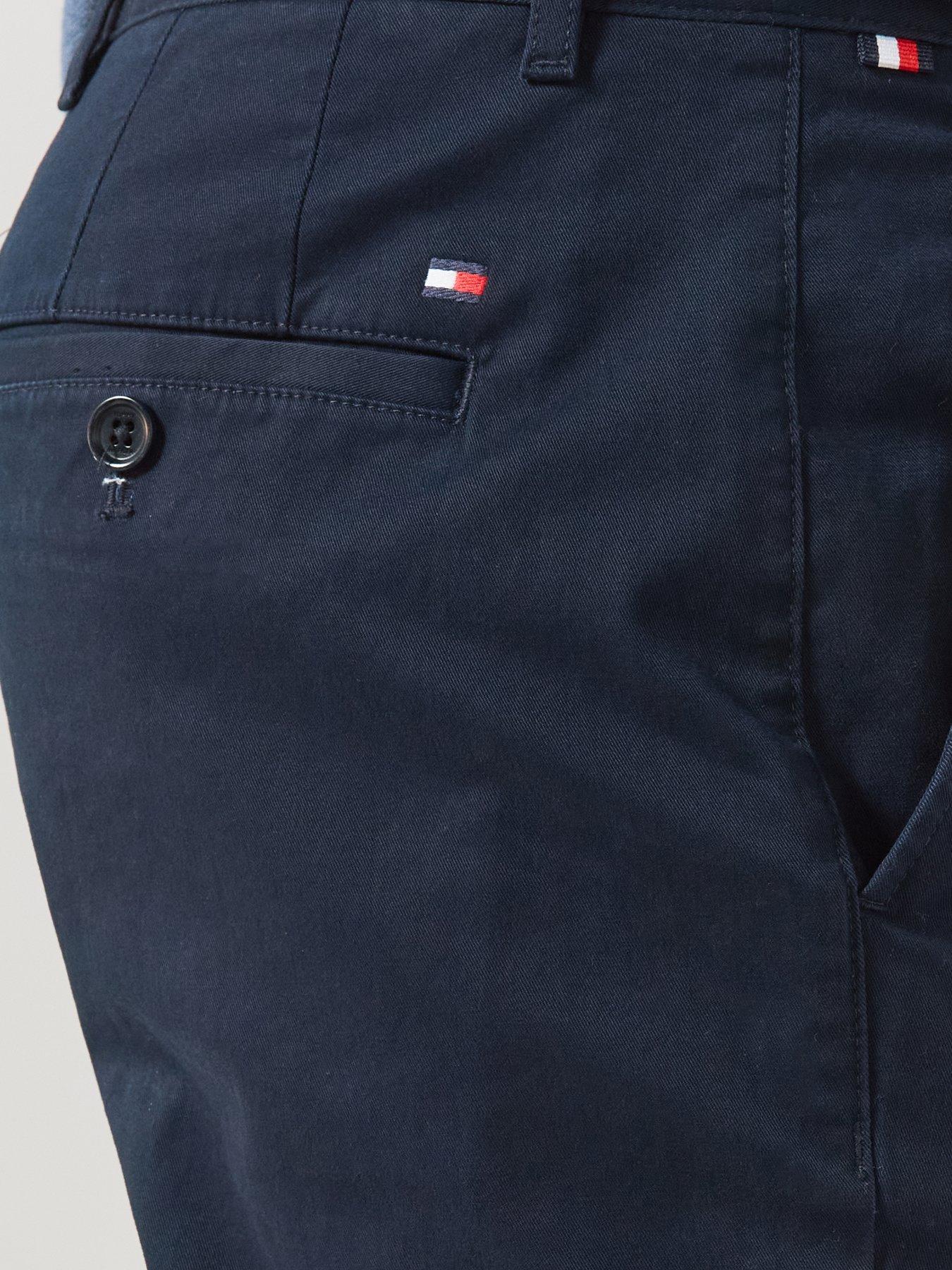 Image 4 of 6 of Tommy Hilfiger Core Denton Essential Twill Slim Straight Fit Trousers - Navy
