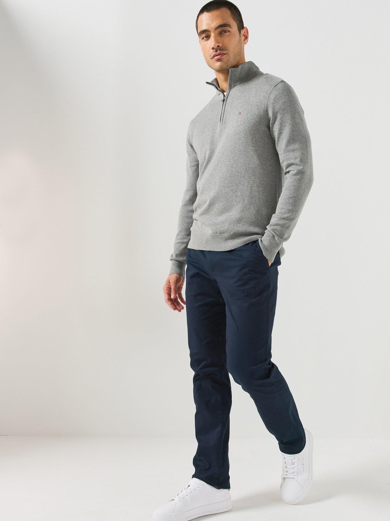 Image 6 of 6 of Tommy Hilfiger Core Denton Essential Twill Slim Straight Fit Trousers - Navy