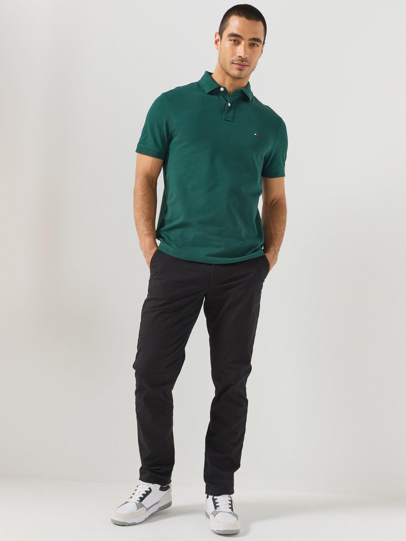 Image 3 of 6 of Tommy Hilfiger Core Denton Essential Twill Slim Straight Fit Trousers - Black