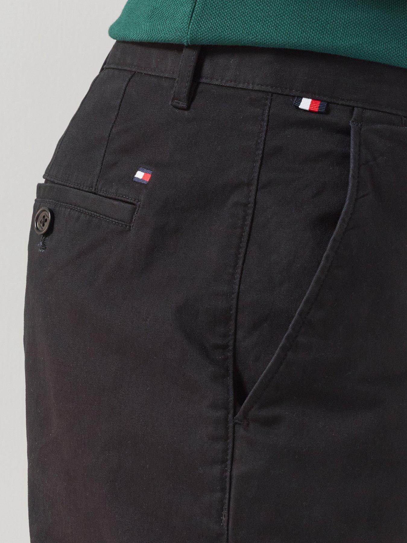Image 4 of 6 of Tommy Hilfiger Core Denton Essential Twill Slim Straight Fit Trousers - Black