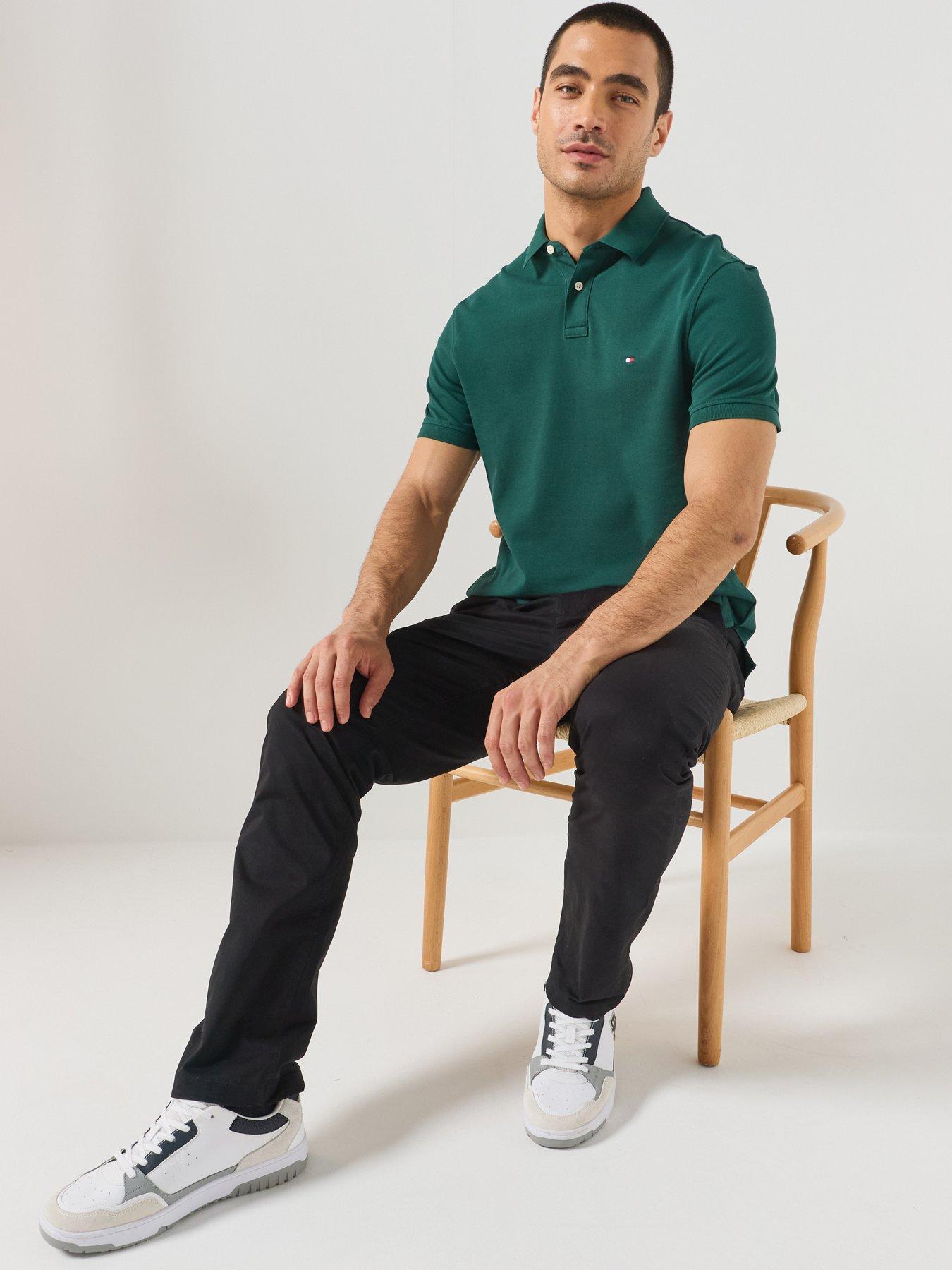 Image 5 of 6 of Tommy Hilfiger Core Denton Essential Twill Slim Straight Fit Trousers - Black