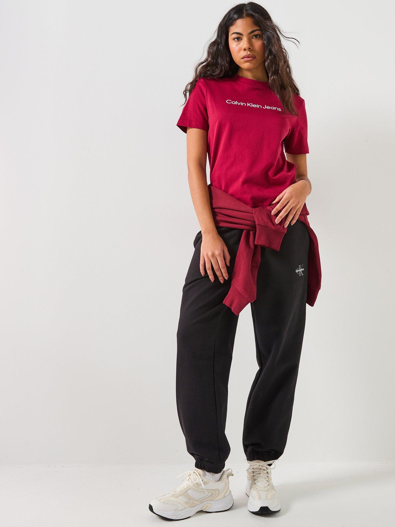 Image 3 of 5 of Calvin Klein Jeans Jeans Cotton Terry Monogram Joggers - Black