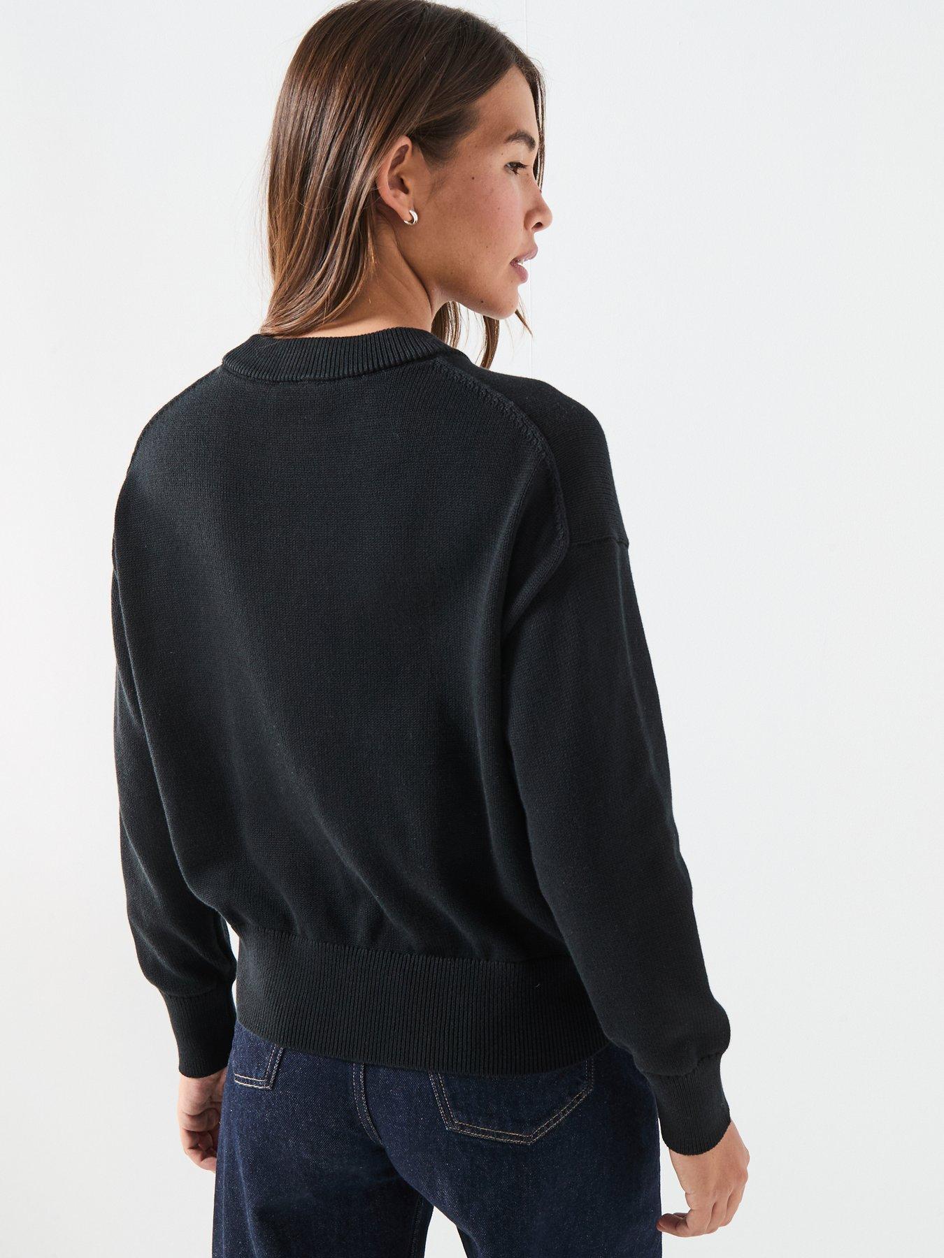 stillFront image of calvin-klein-jeans-graphic-pullover-sweater-black