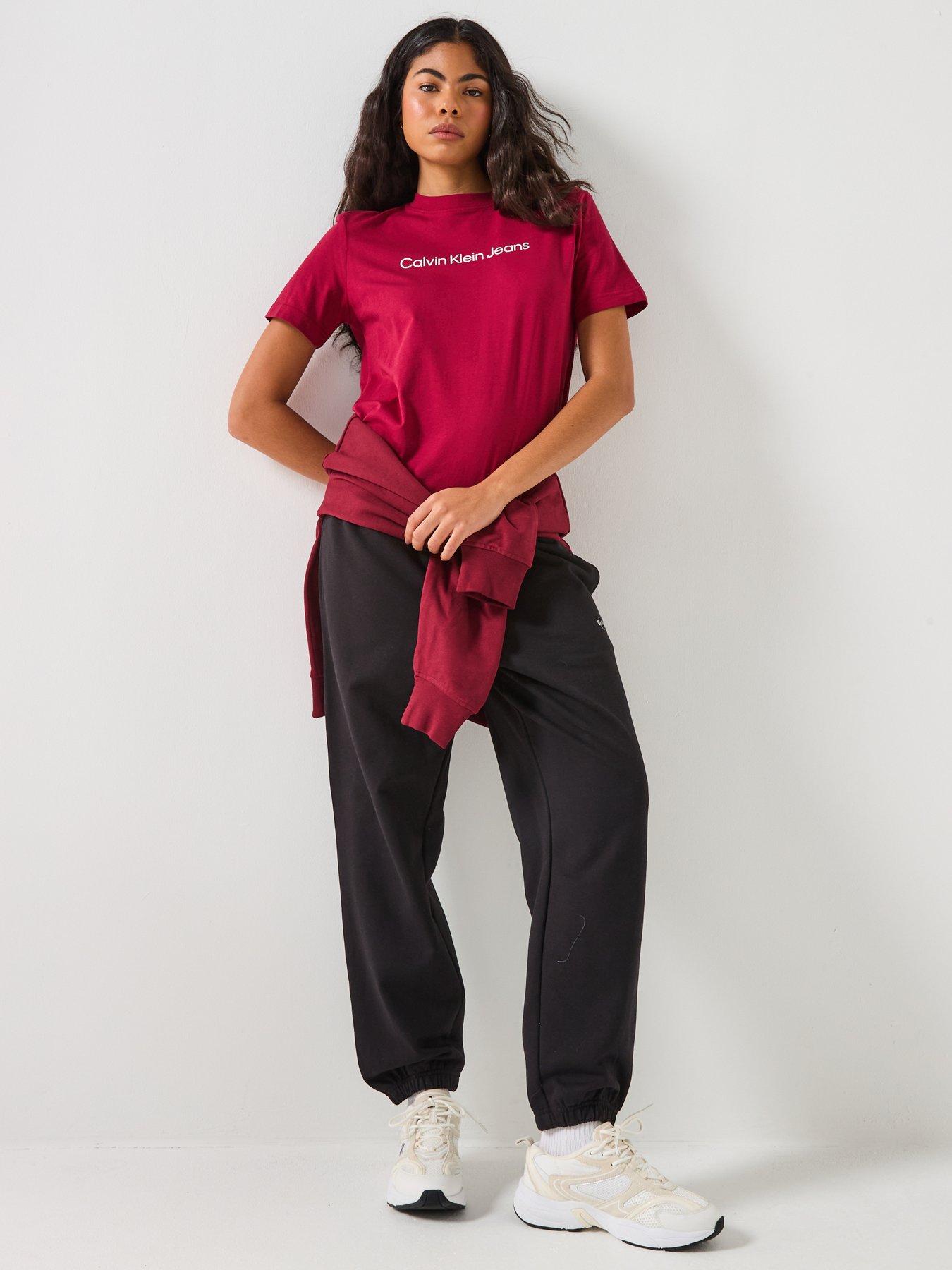  image of calvin-klein-jeans-logo-t-shirt-red