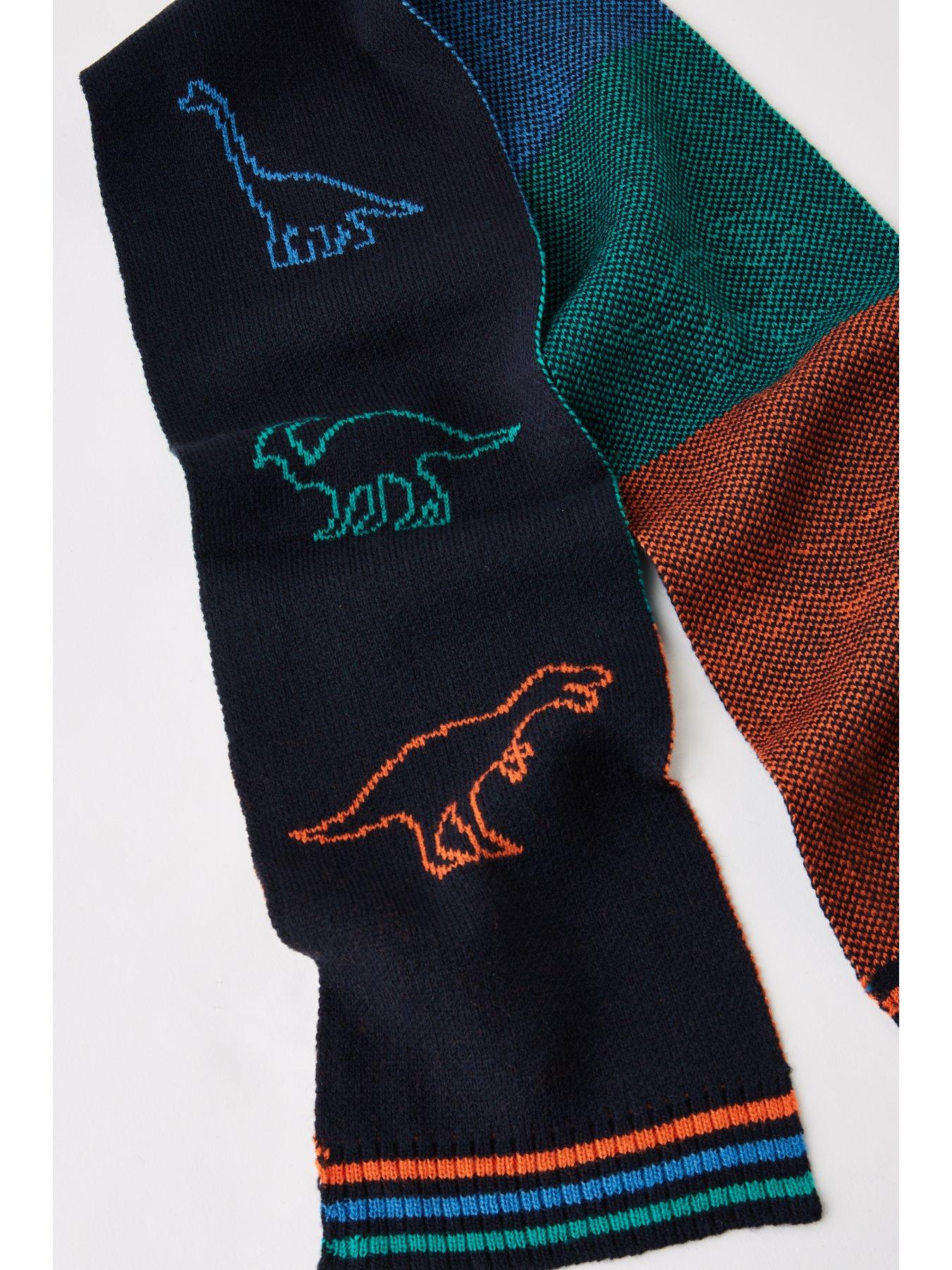 image of the-very-collection-kidsnbspdinosaur-hat-scarf-and-gloves-set-3-piece-navy