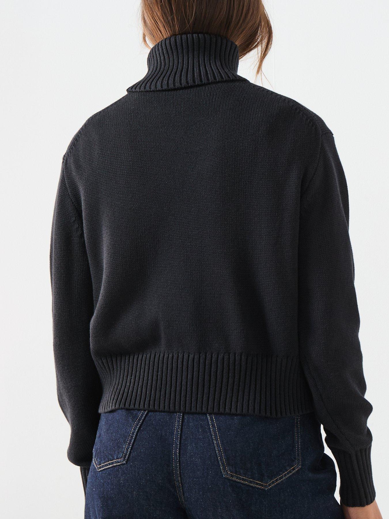 stillFront image of calvin-klein-jeans-monologo-sweater-black