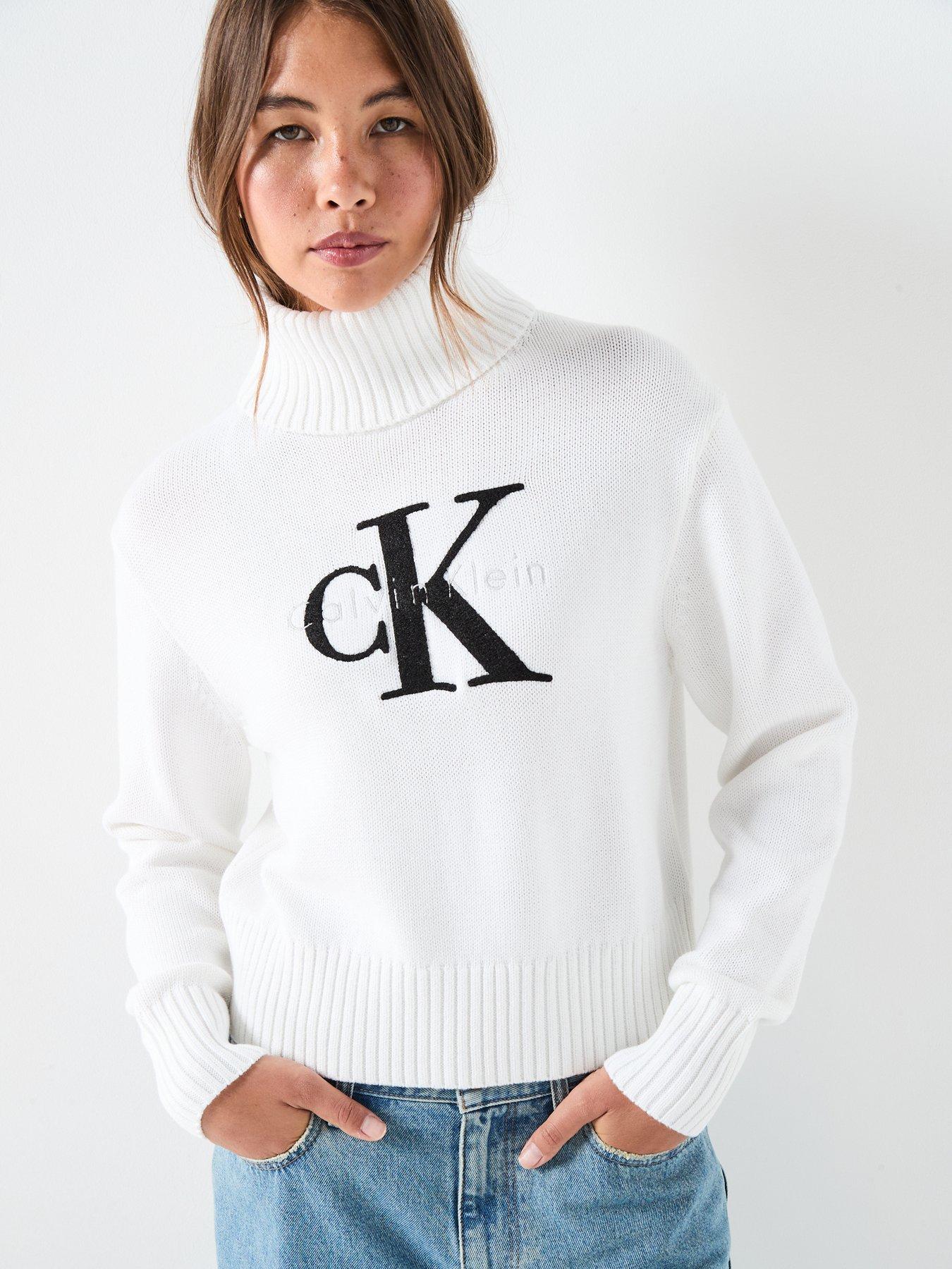 Calvin Klein Jeans Monologo Sweater - White