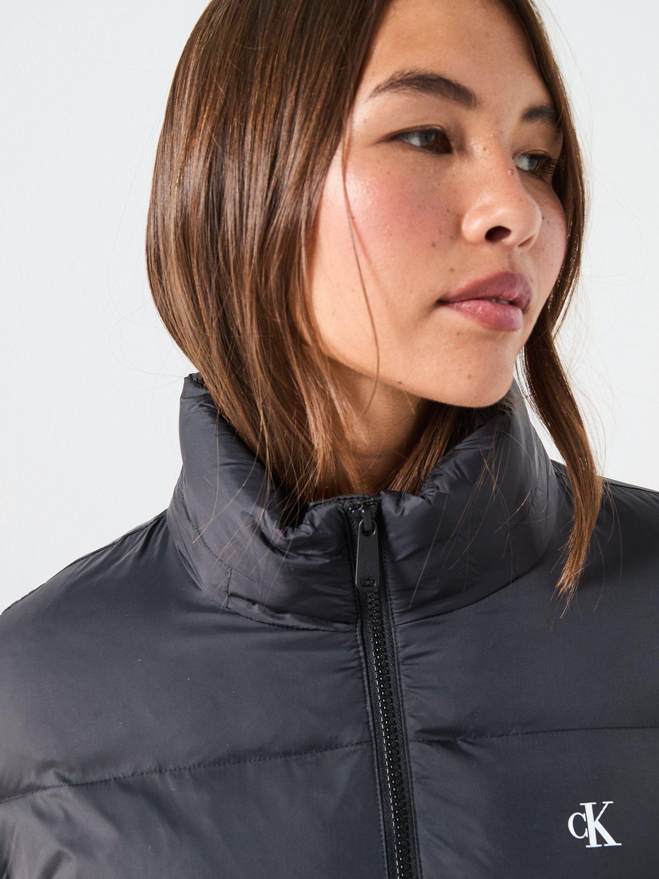 Image 6 of 6 of Calvin Klein Jeans Long Midweight Puffer Coat - Black