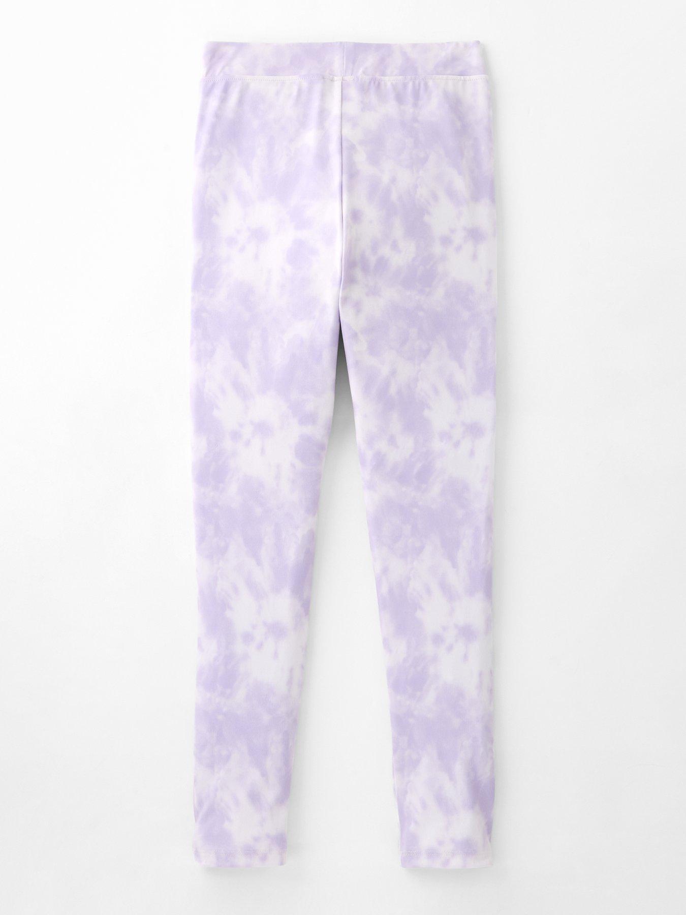 back image of v-by-very-girls-tie-dye-printed-leggings-print
