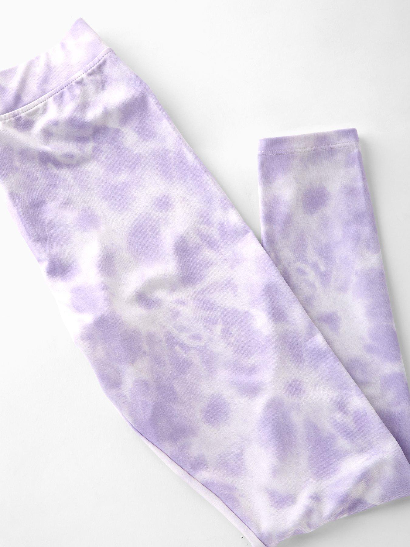  image of v-by-very-girls-tie-dye-printed-leggings-print