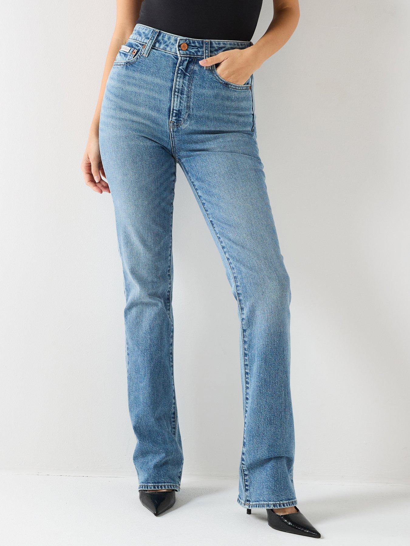 front image of calvin-klein-jeans-skinny-boot-cut-jeans-blue