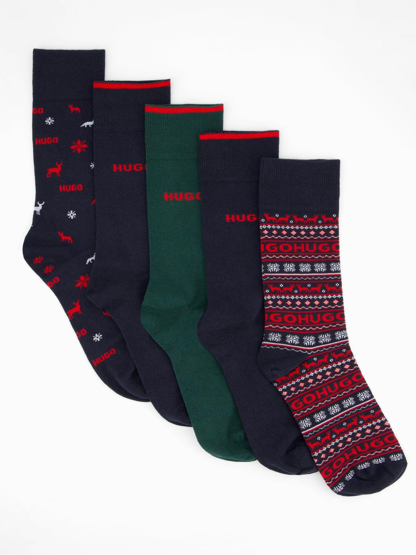 HUGO 5 Pack Christmas Sock Gift Set - Multi