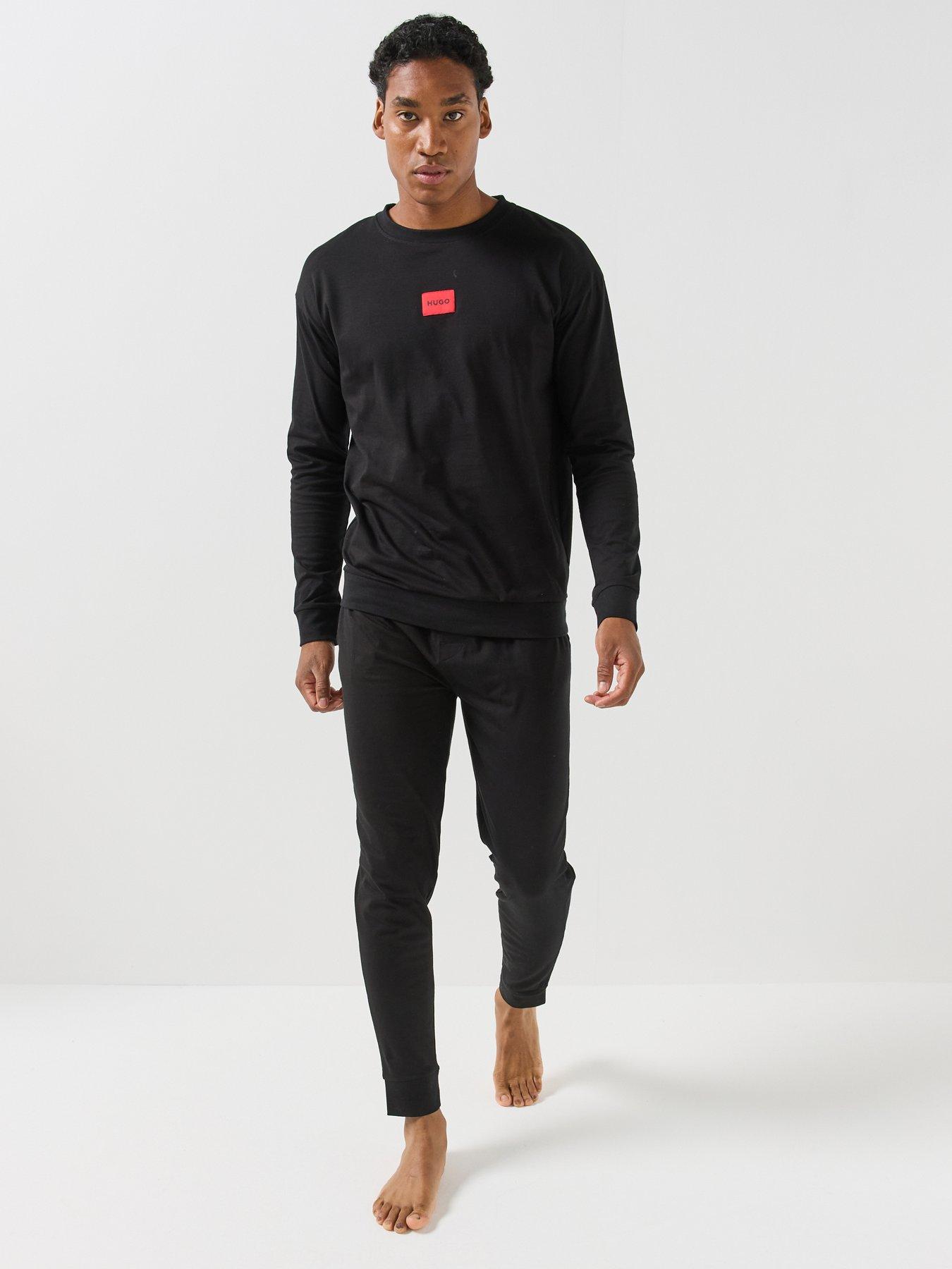 Image 3 of 6 of HUGO Galaxy Long Logo Relaxed Fit Pyjama Gift Set - Black