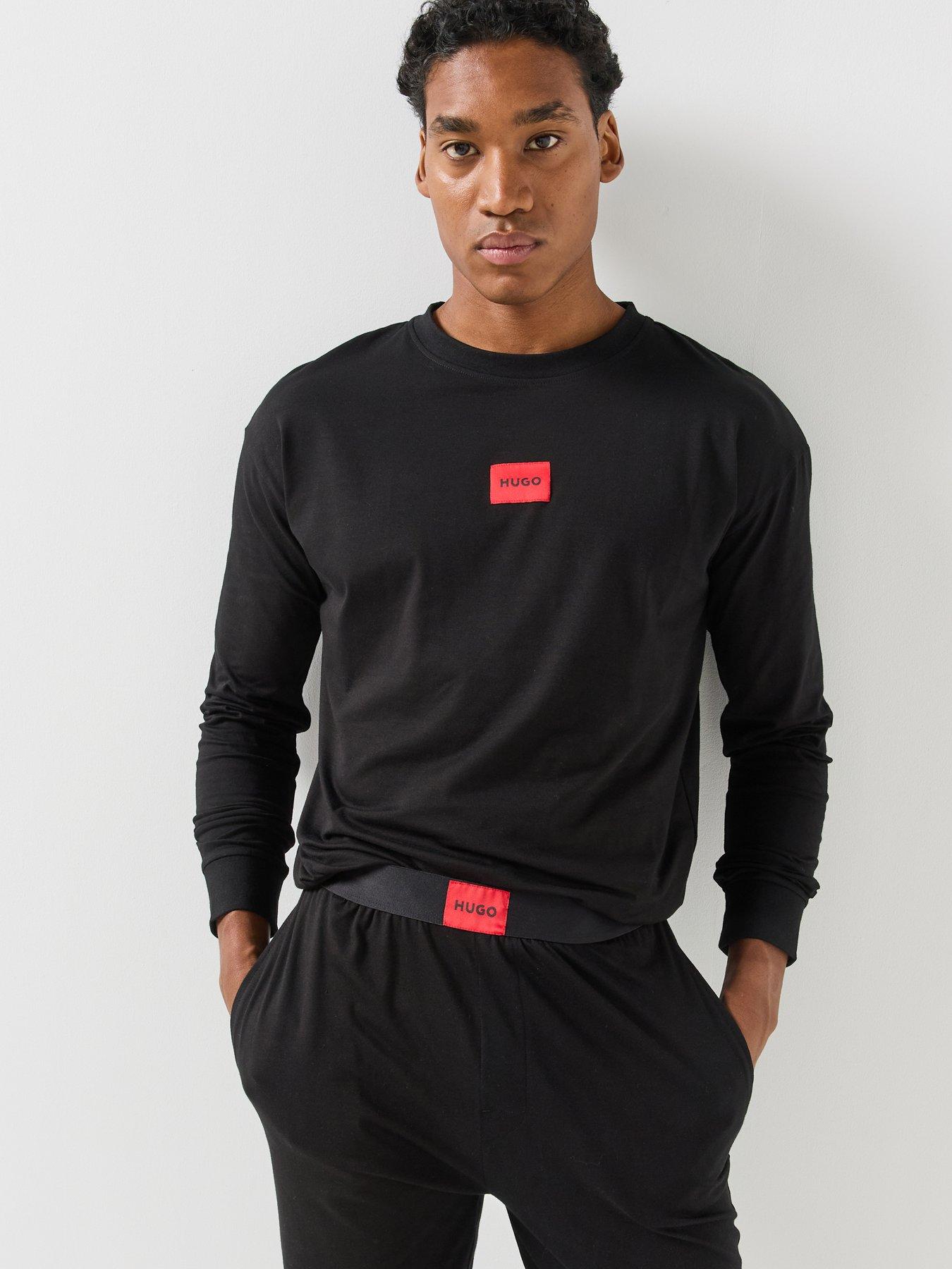 Image 4 of 6 of HUGO Galaxy Long Logo Relaxed Fit Pyjama Gift Set - Black