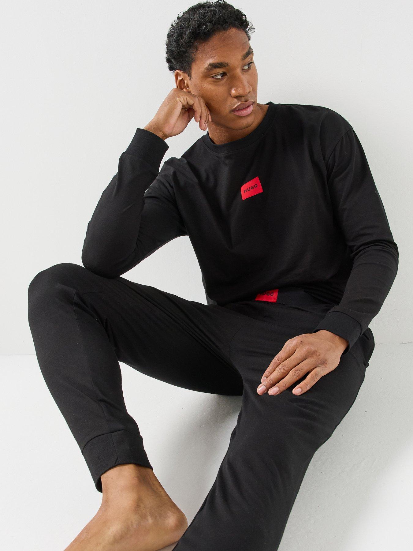 Image 5 of 6 of HUGO Galaxy Long Logo Relaxed Fit Pyjama Gift Set - Black