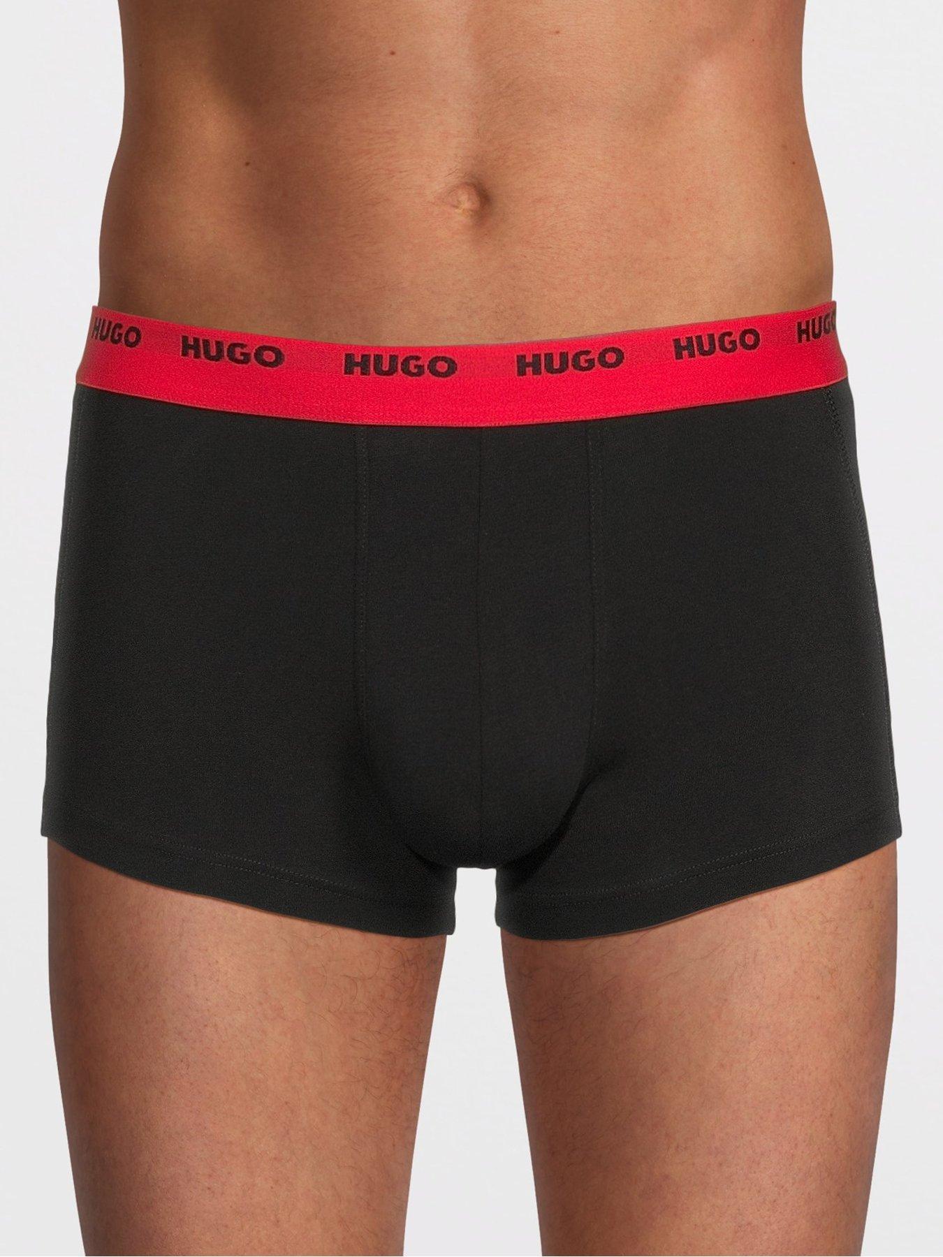 Image 2 of 3 of HUGO Bodywear 5 Pack Triplet Contrast Waistband Trunks - Black