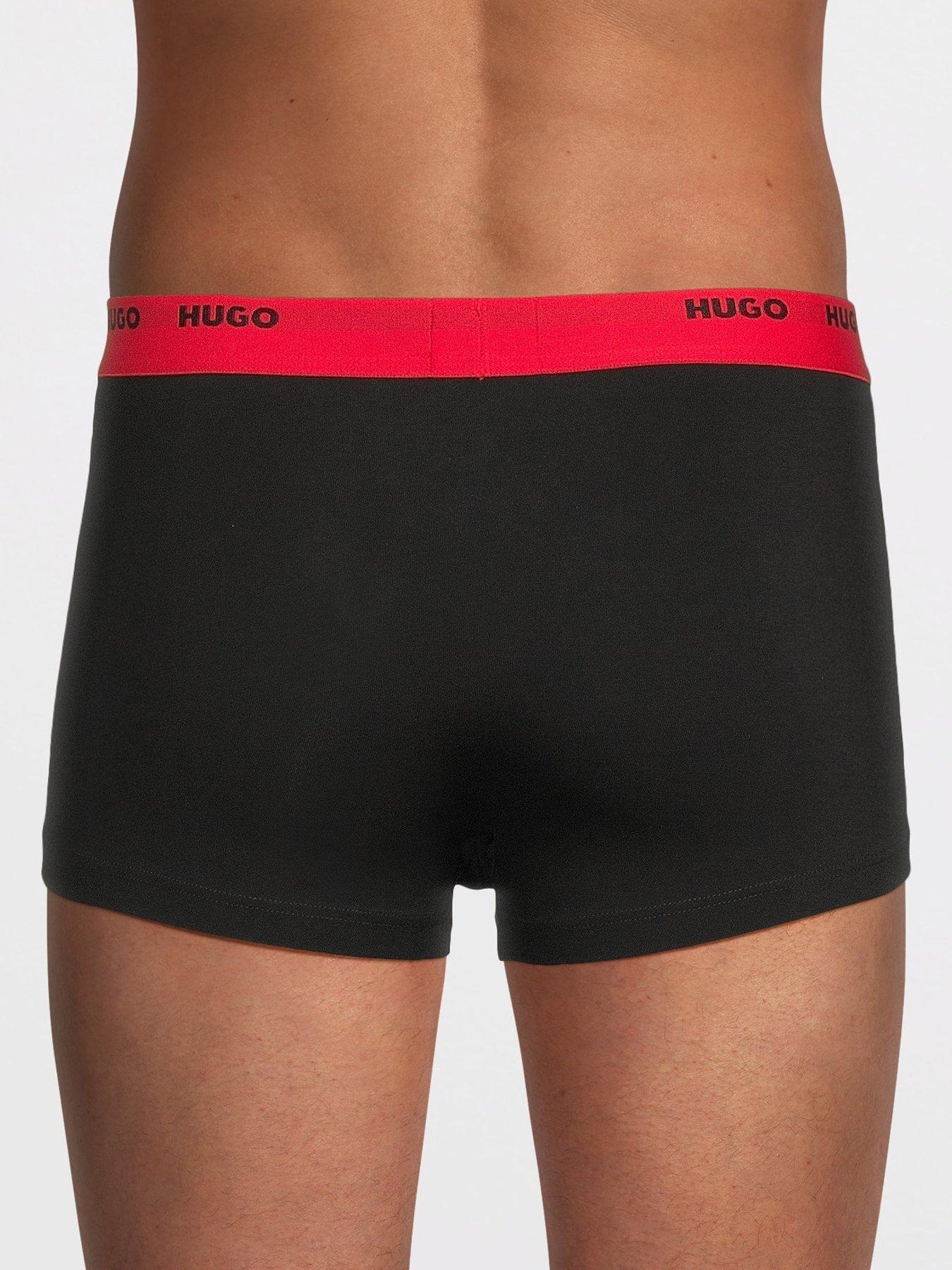 Image 3 of 3 of HUGO Bodywear 5 Pack Triplet Contrast Waistband Trunks - Black
