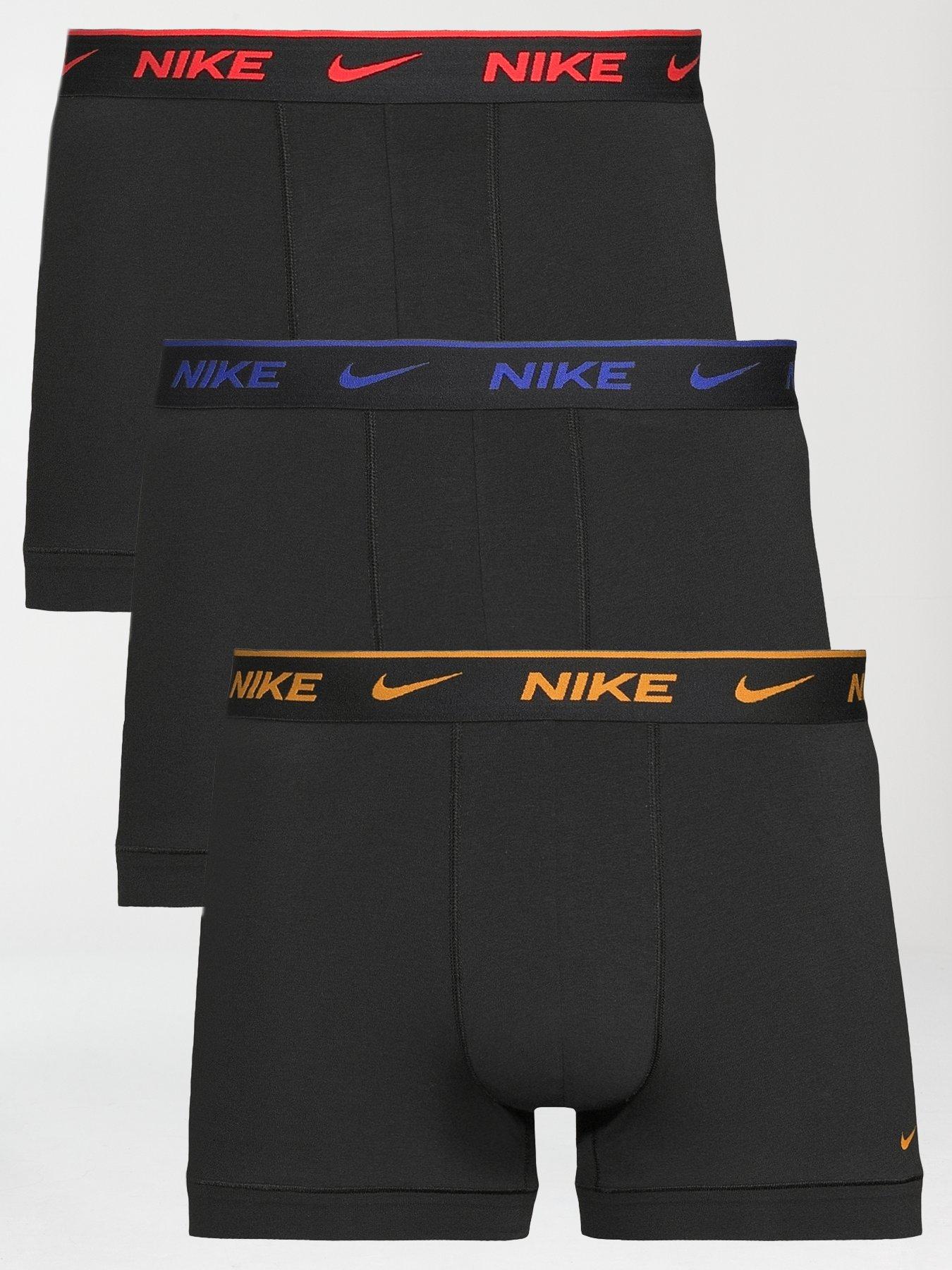 Image 1 of 3 of Nike Everyday Cotton Stretch 3 Pack Trunks - Black