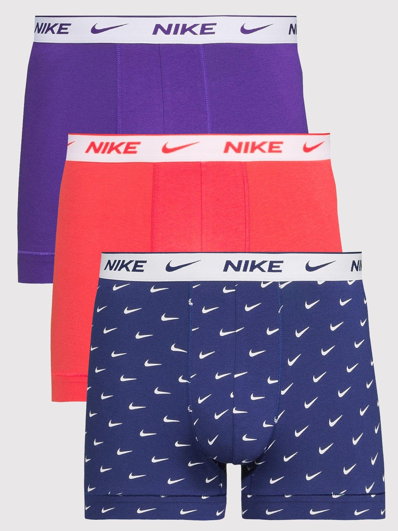 Nike Nike Everyday Cotton Stretch 3 Pack Trunks - Assorted