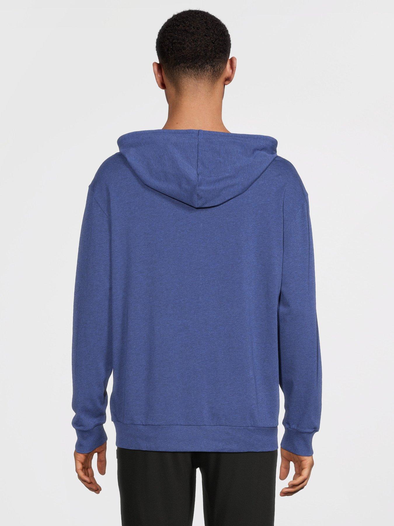 Image 2 of 5 of HUGO Laze Hoodie Relaxed Fit Loungewear Hoodie - Navy