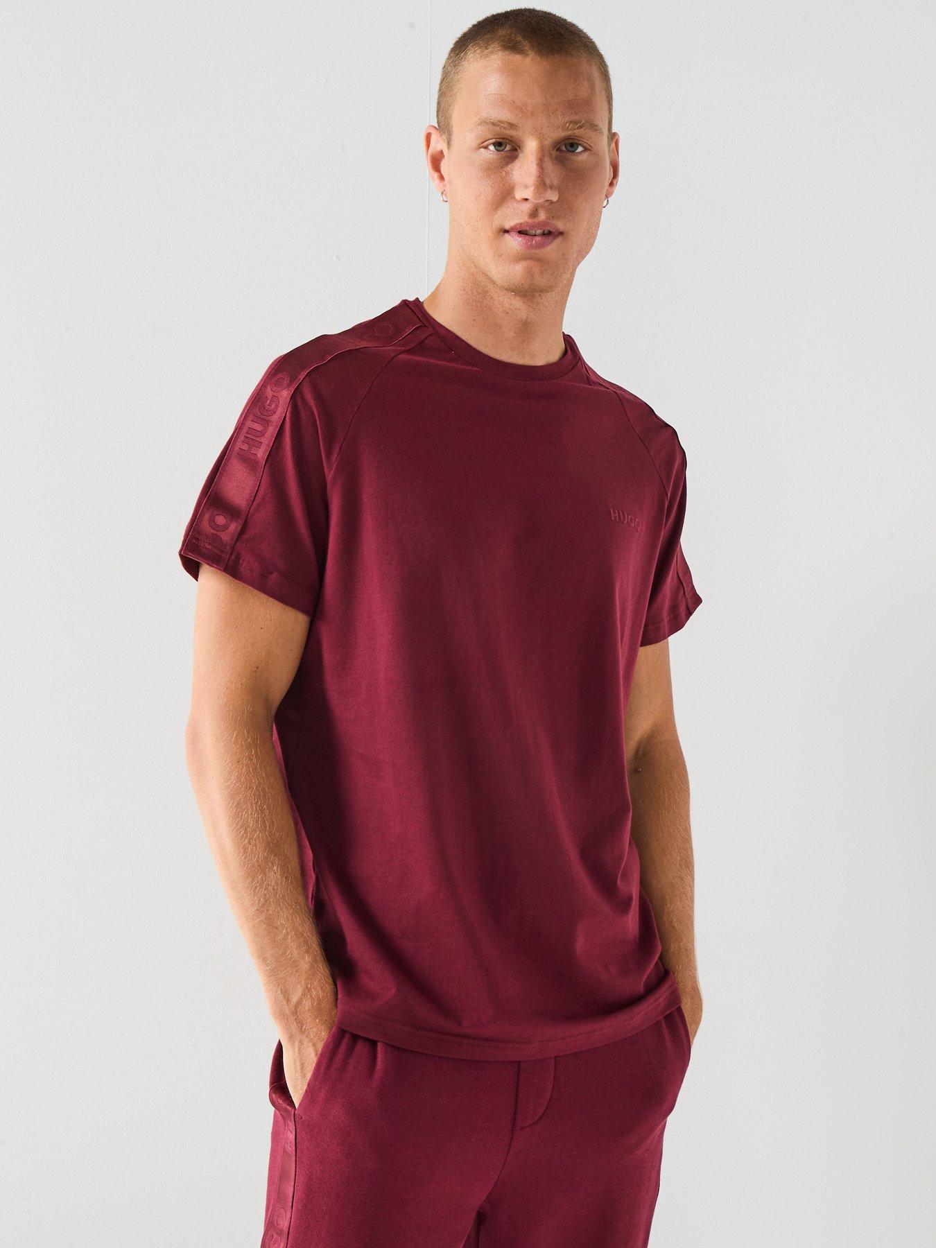 undefined Bodywear Liam Taped Loungewear T-Shirt - Dark Red