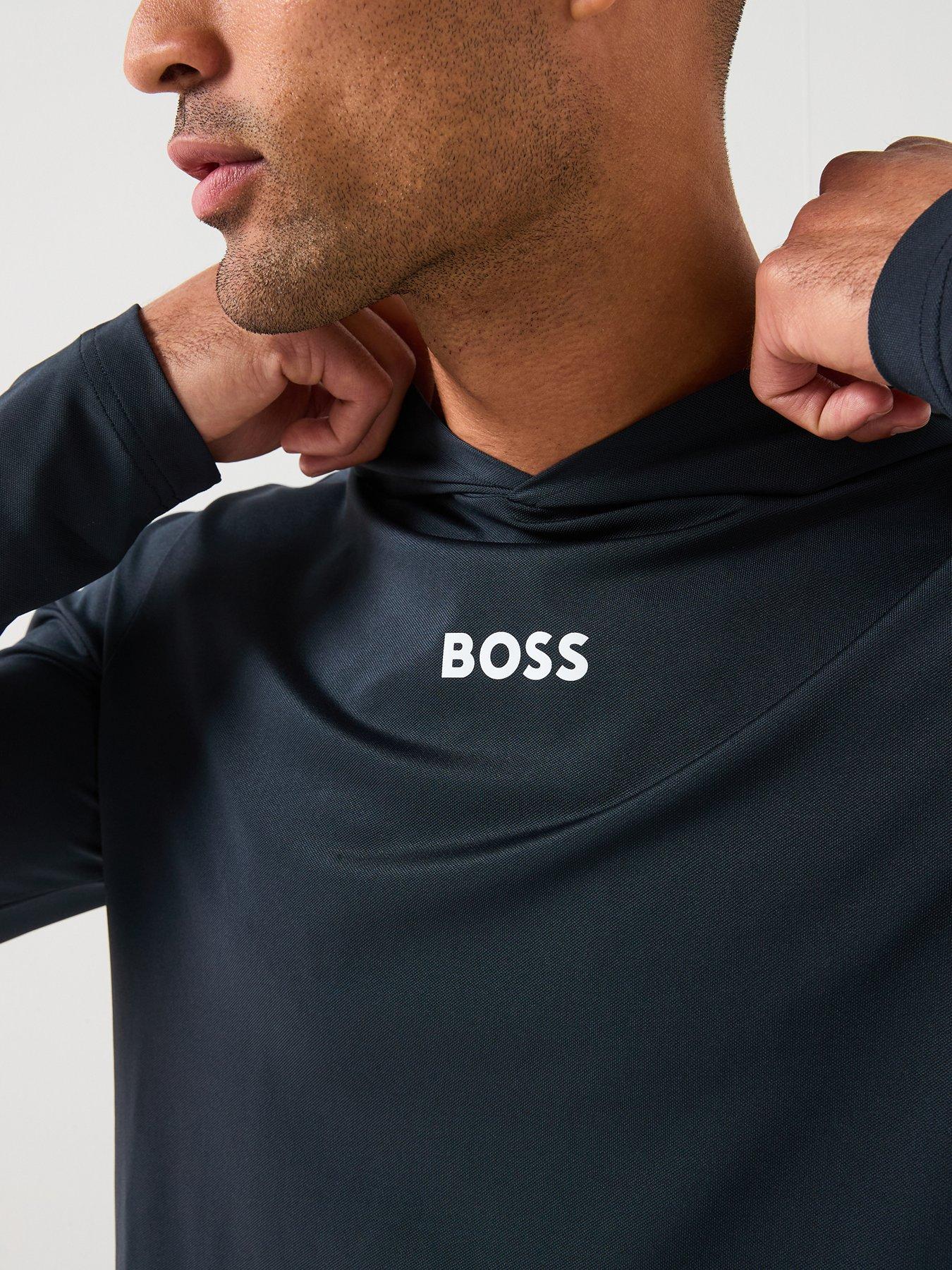 Image 4 of 6 of BOSS Mens Golf Scott Active Hoody - Navy