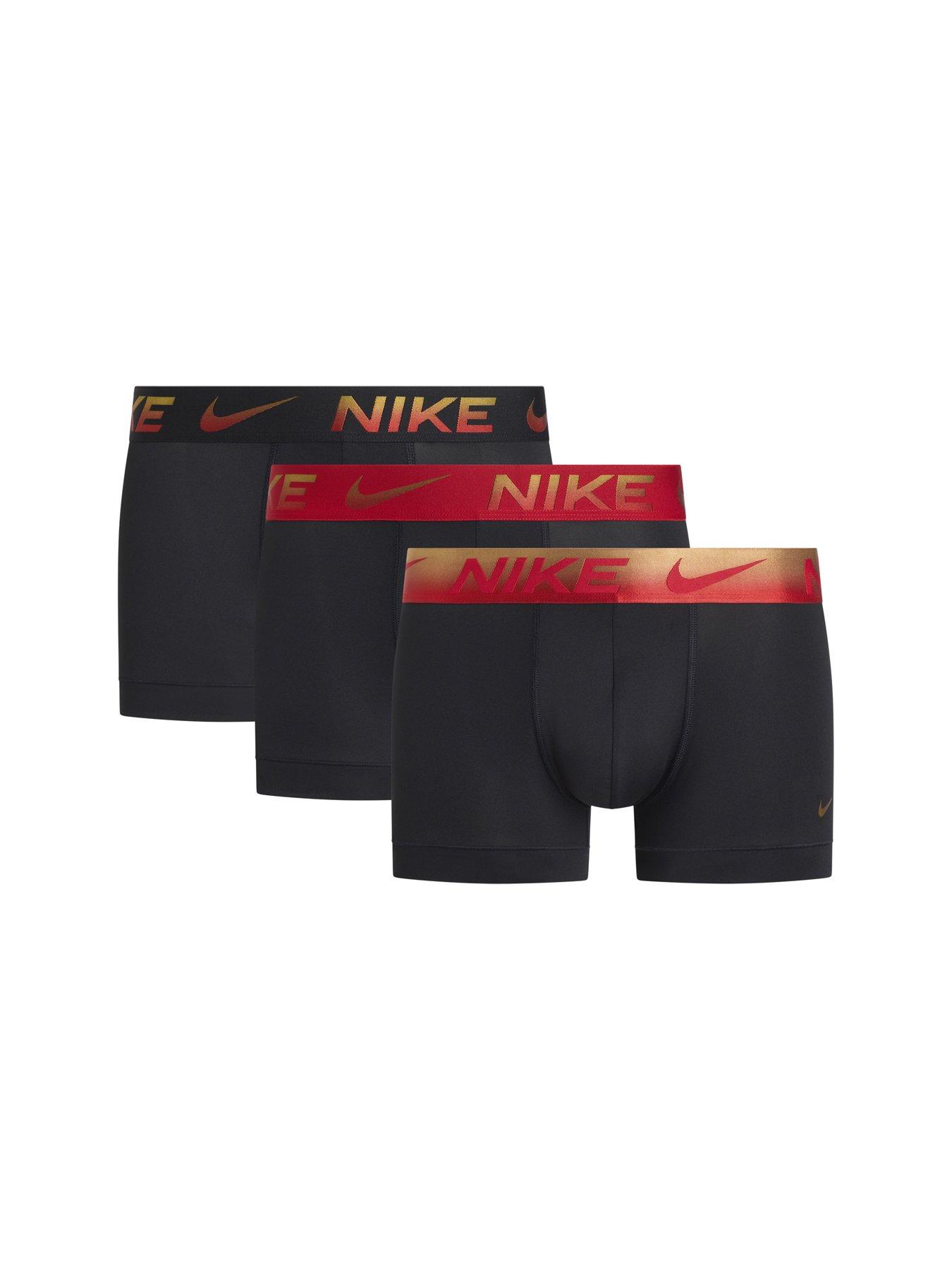 Nike Essential Micro 3 Pack Trunks - Black