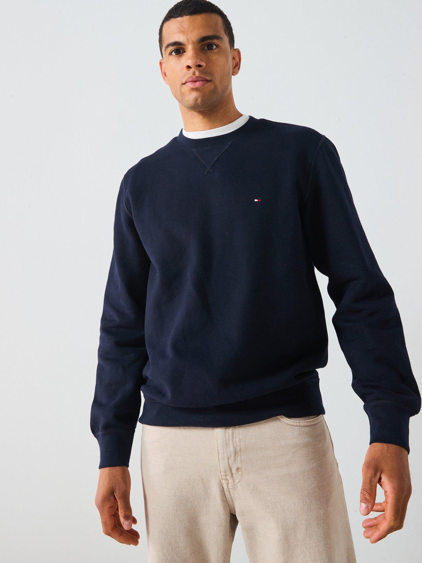 Image 1 of 5 of Tommy Hilfiger Essential Fleece Crew Neck Sweatshirt - Navy