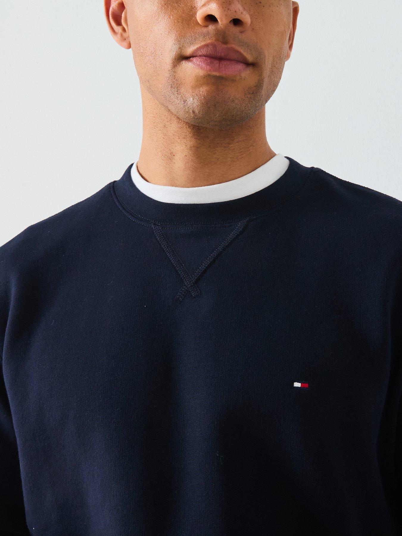 Image 4 of 5 of Tommy Hilfiger Essential Fleece Crew Neck Sweatshirt - Navy