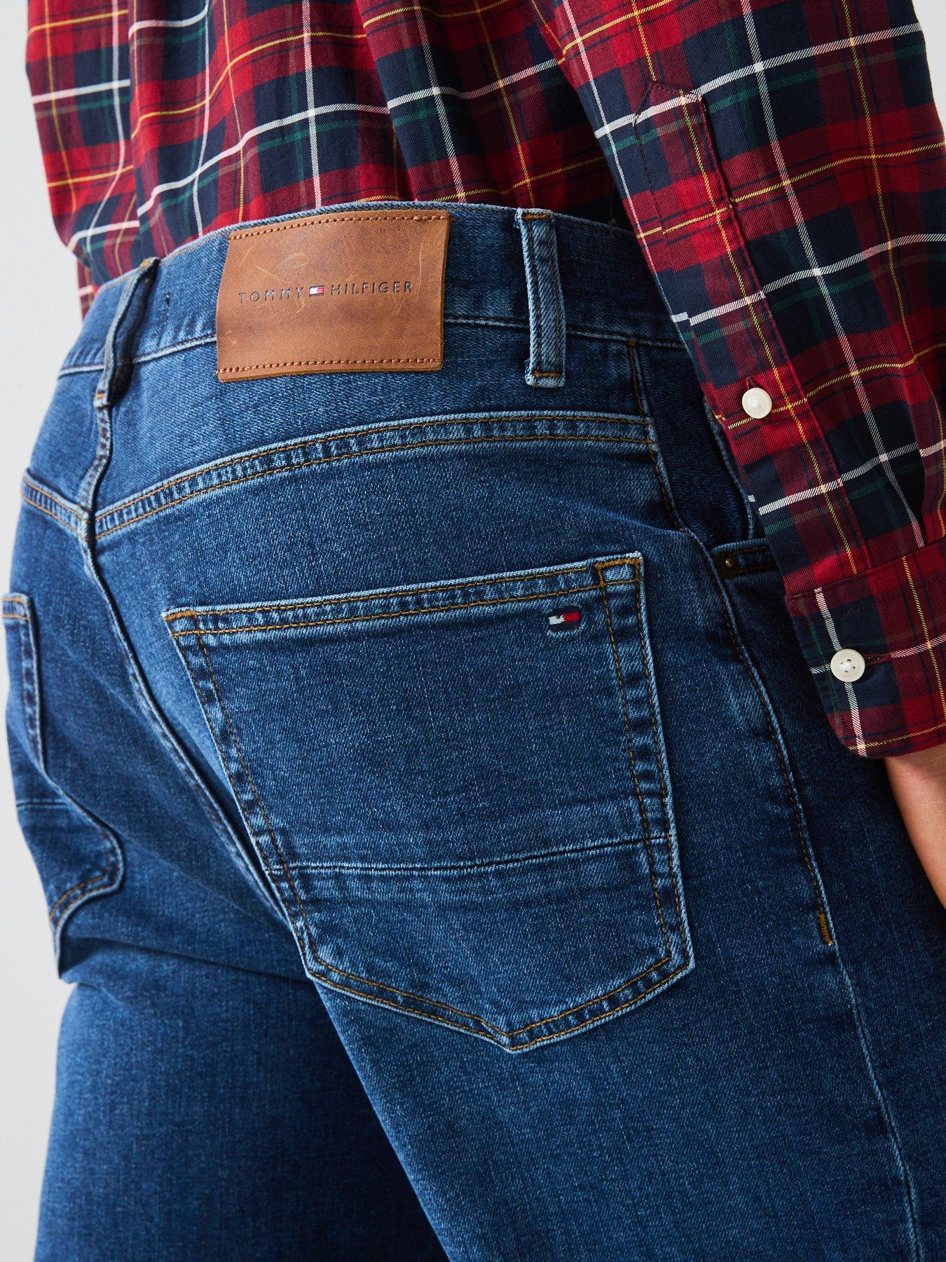 Image 4 of 5 of Tommy Hilfiger Harlem Stretch Regular Tapered Jeans - Dark Blue