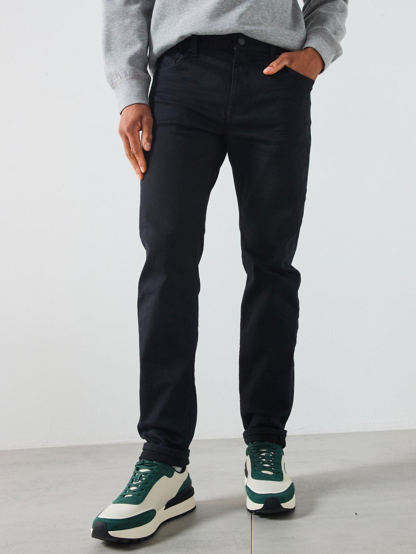 undefined Harlem Stretch Regular Tapered Jeans - Black