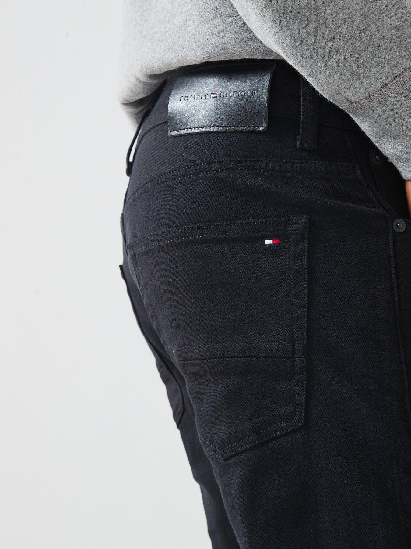 Image 4 of 5 of Tommy Hilfiger Harlem Stretch Regular Tapered Jeans - Black