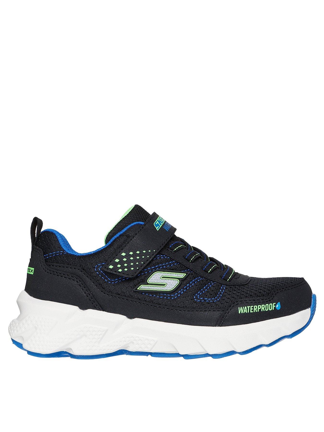  image of skechers-waterproof-gore-and-strap-sneaker-black
